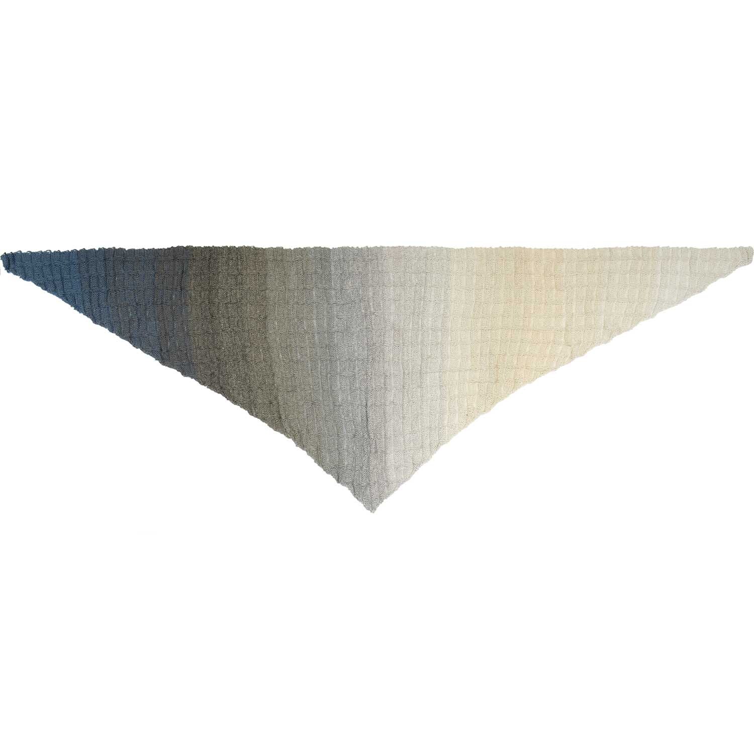 Creative Cotton Dégradé Lucky 8: Dreieckstuch in sanften Creme-Grau-Tönen, 200g, 800m, von Rico Design.