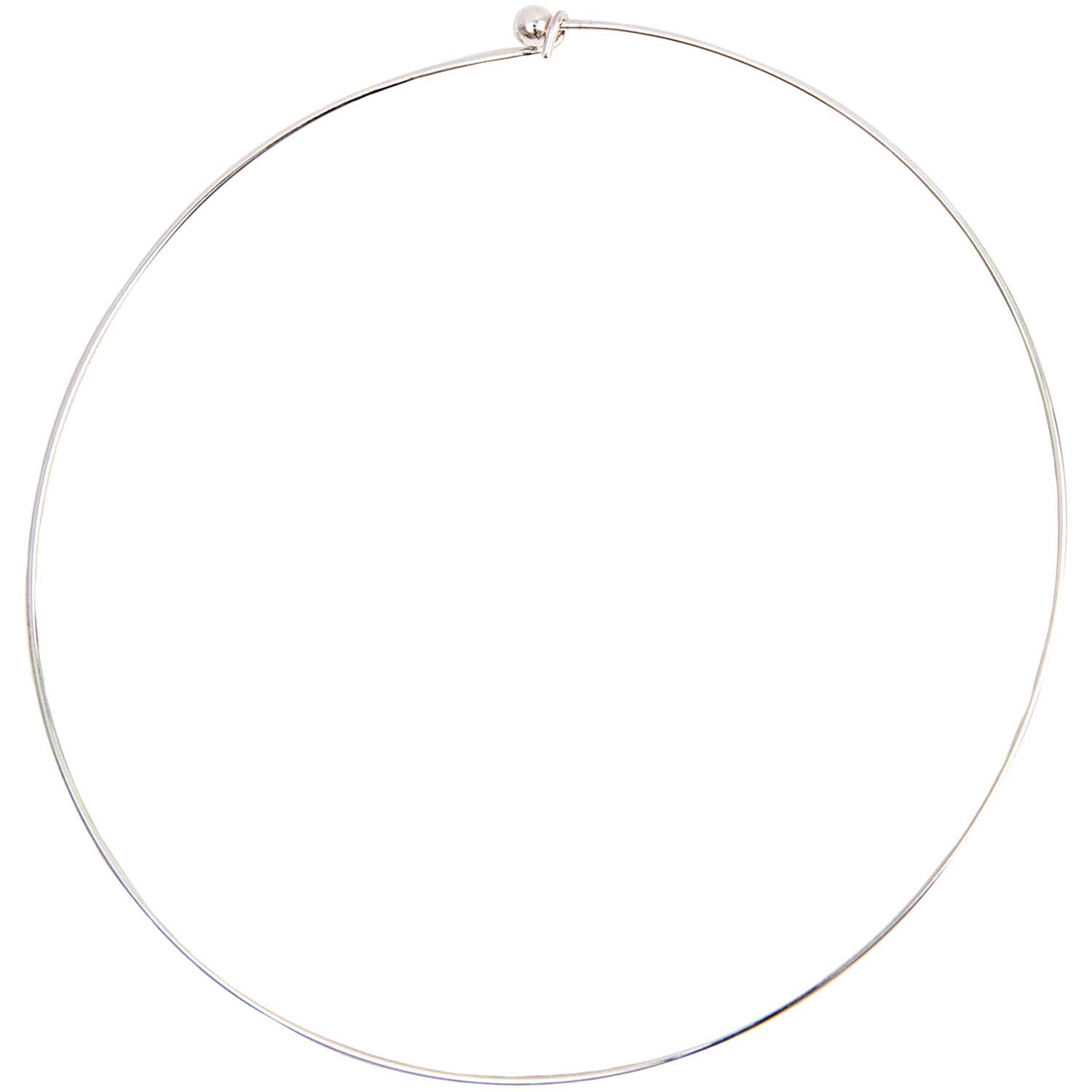 Halsreif silber 45cm von Rico Design, eleganter, minimalistischer Schmuck in Silberoptik.