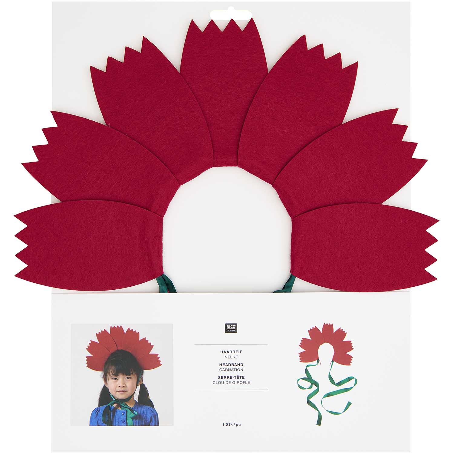 Haarreif Nelke 34x26cm von Rico Design