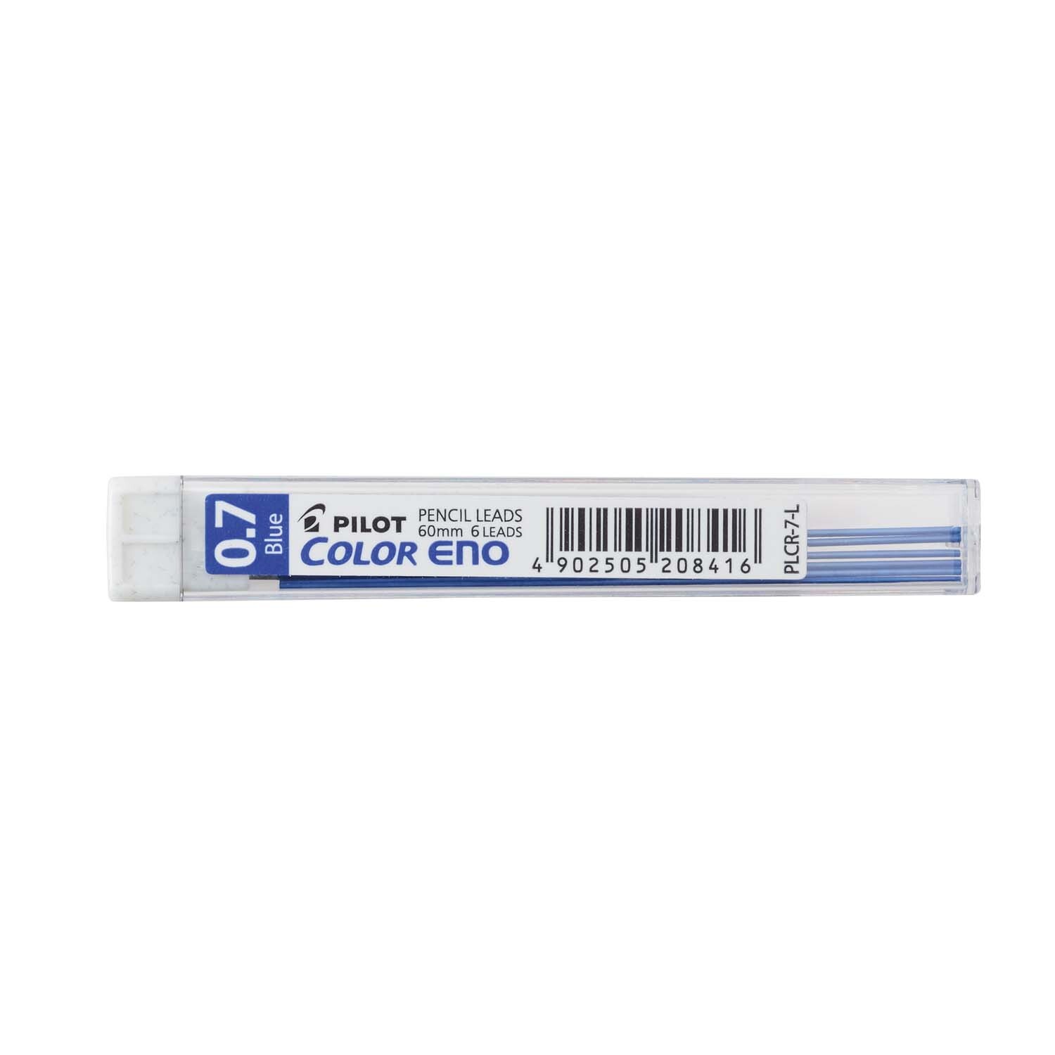 Color Eno Mine für Druckbuntstift 6 Stück, blaue Minen von PILOT in transparenter Verpackung. Ideal für präzises Zeichnen und Schreiben.