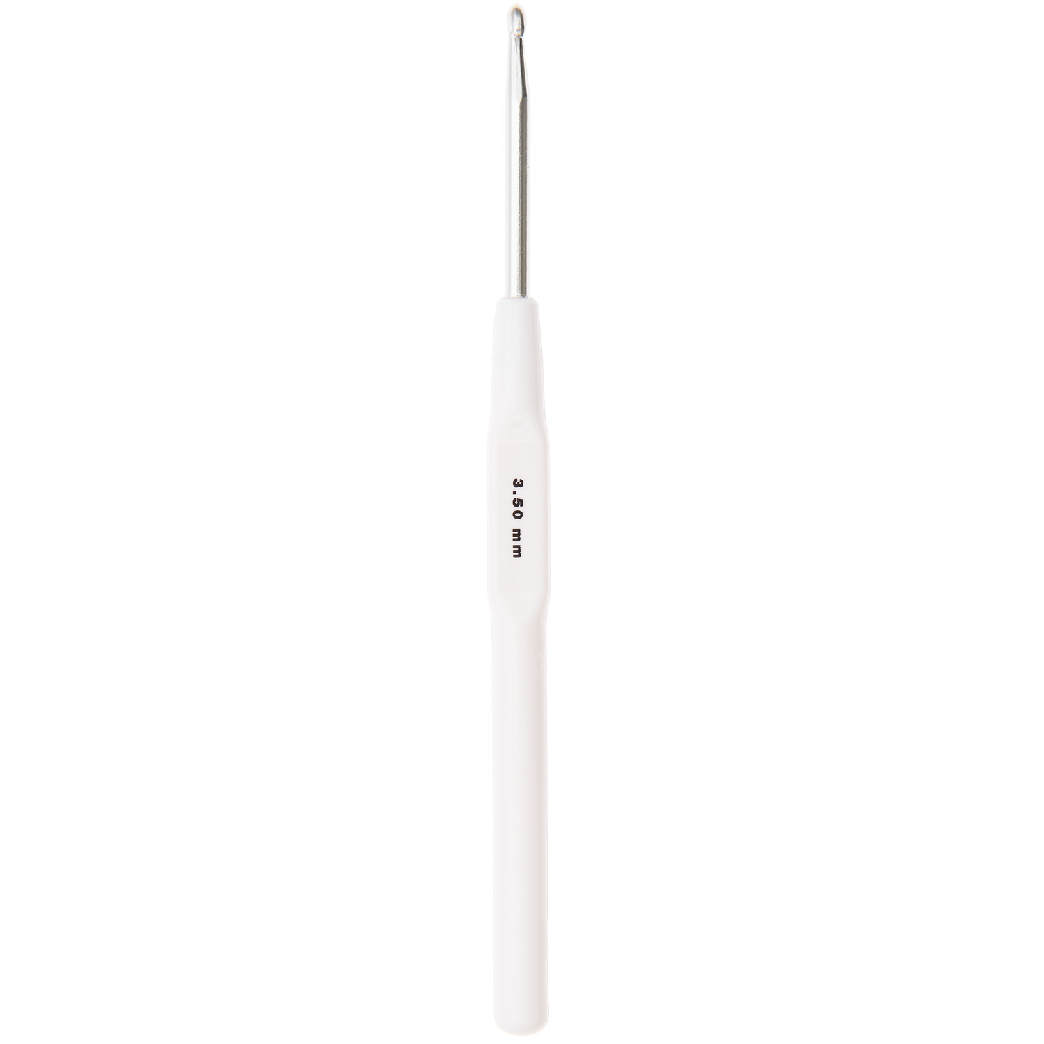 Häkelnadel 15cm von Rico Design in Weiß, ideal für präzises Häkeln, mit ergonomischem Griff.