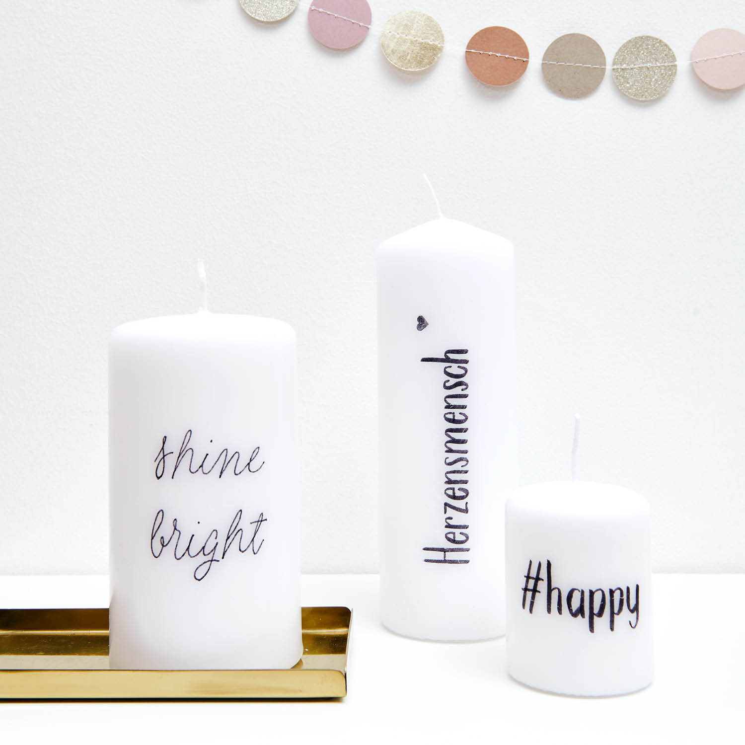 Anleitung Kerzen beschriften mit Embossing von idee. Creativmarkt 