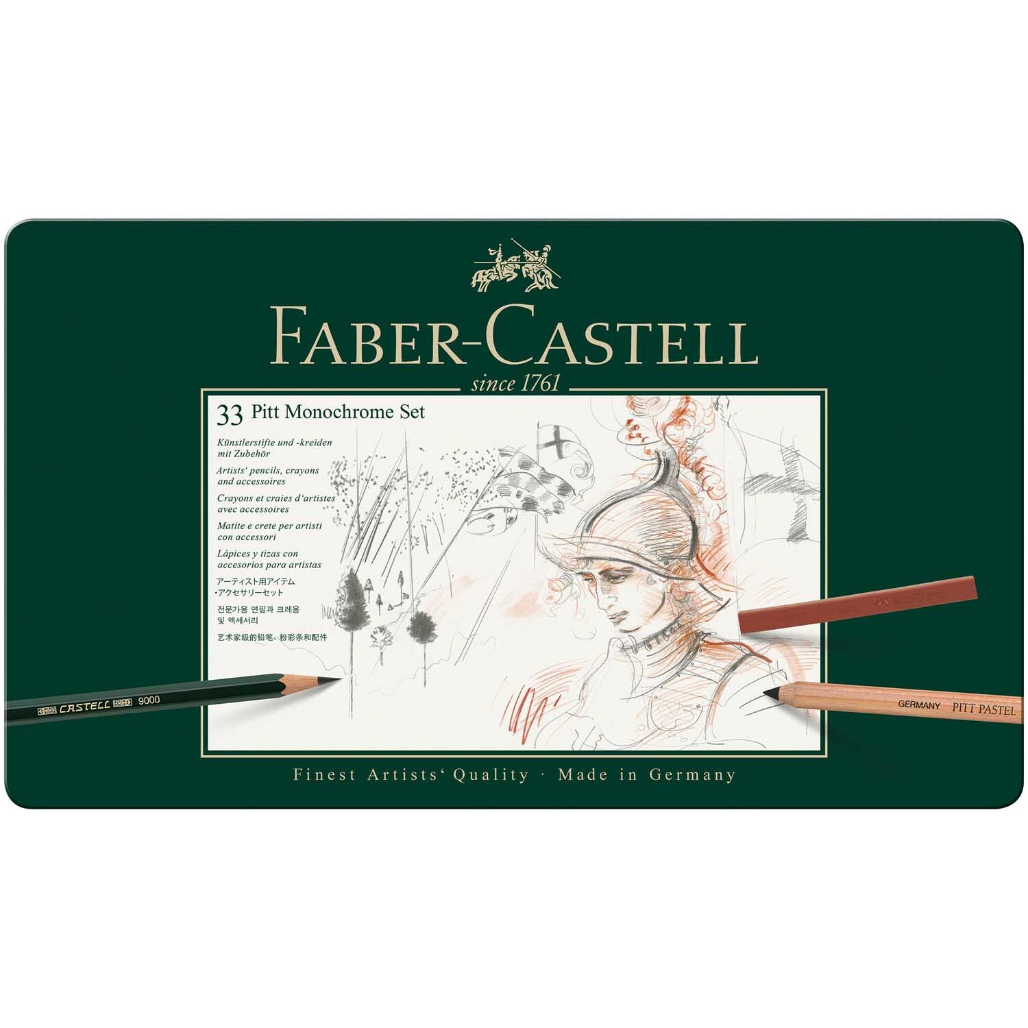 Pitt Monochrome Zeichenset 33-teilig von Faber-Castell 