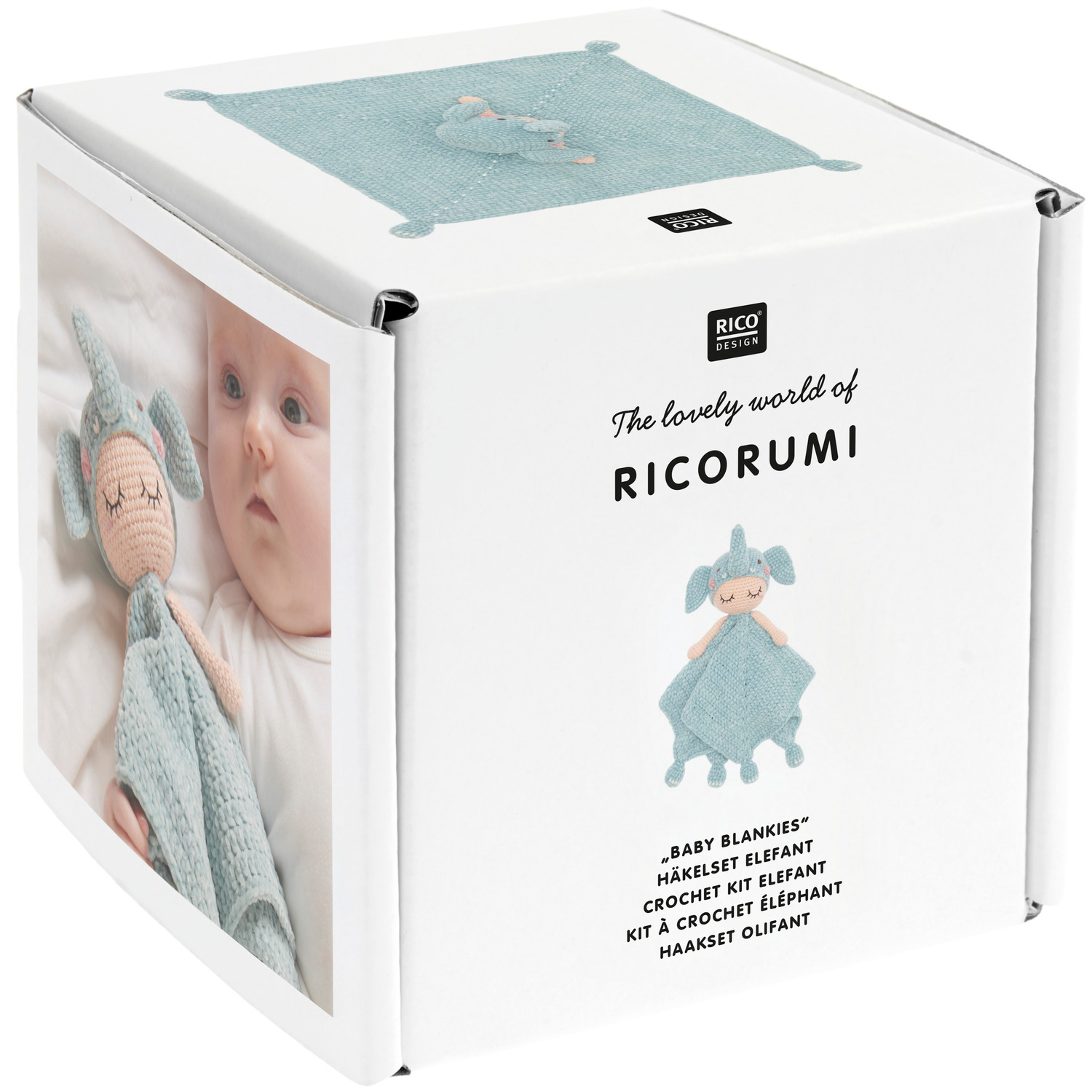 Ricorumi Häkelset Baby Blankies Elefant von Rico Design