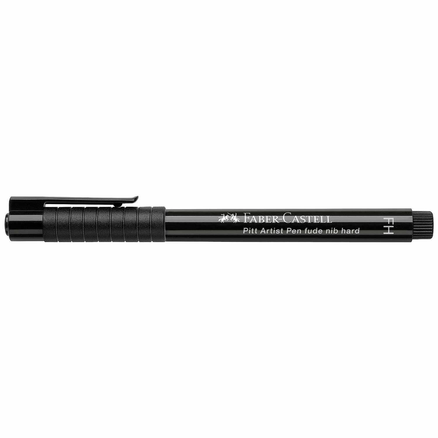 PITT artist pen schwarz fude hard von Faber Castell, ideal für präzises Zeichnen und Skizzieren.