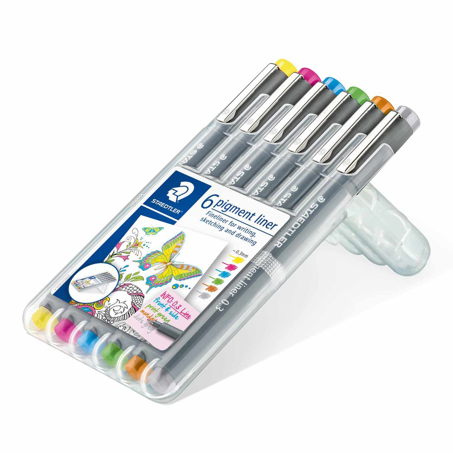 Pigment Liner 308 Fineliner 6 Stück von STAEDTLER