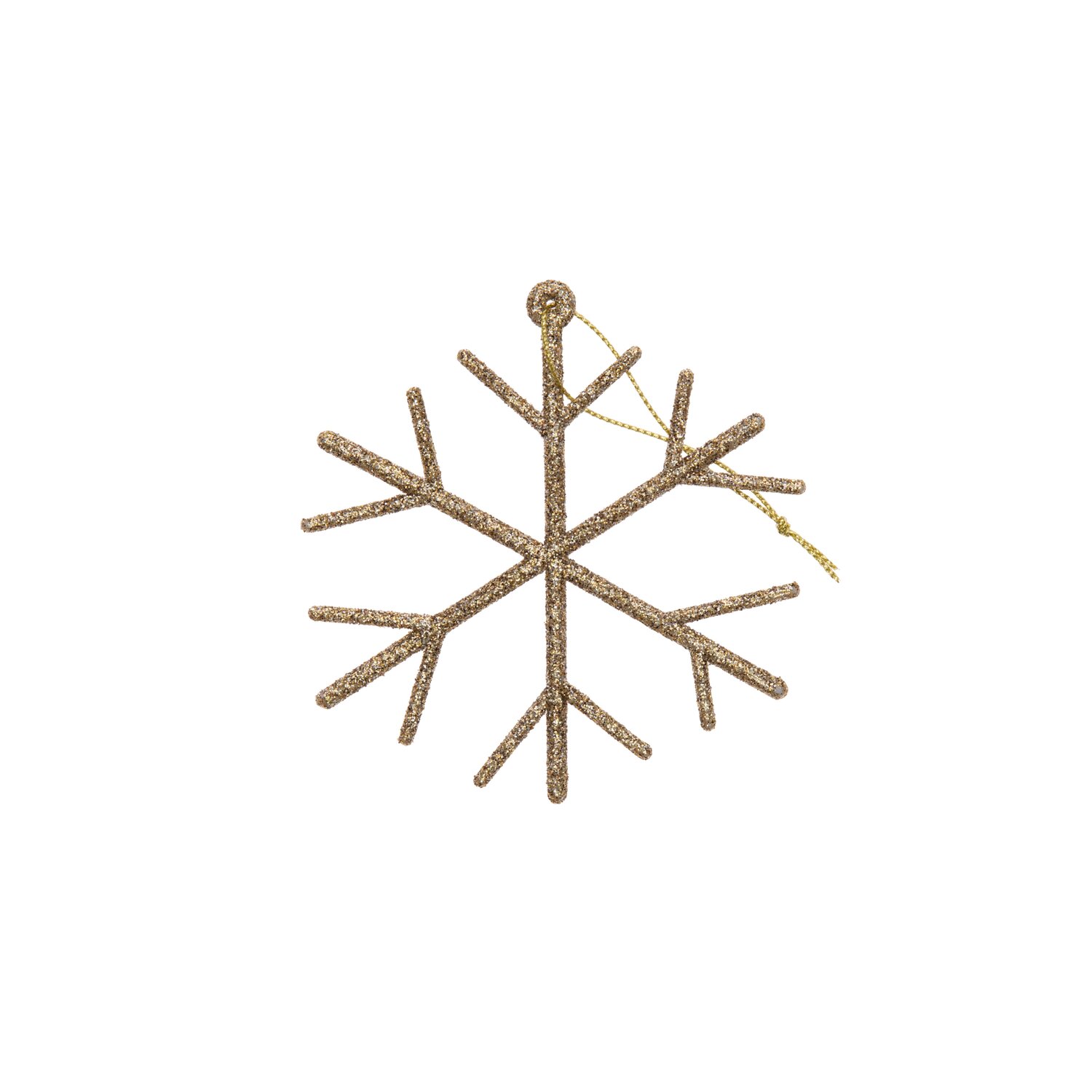 Hänger Schneeflocke mit Glitter gold von Rico Design, funkelndes Dekor für festliche Anlässe.