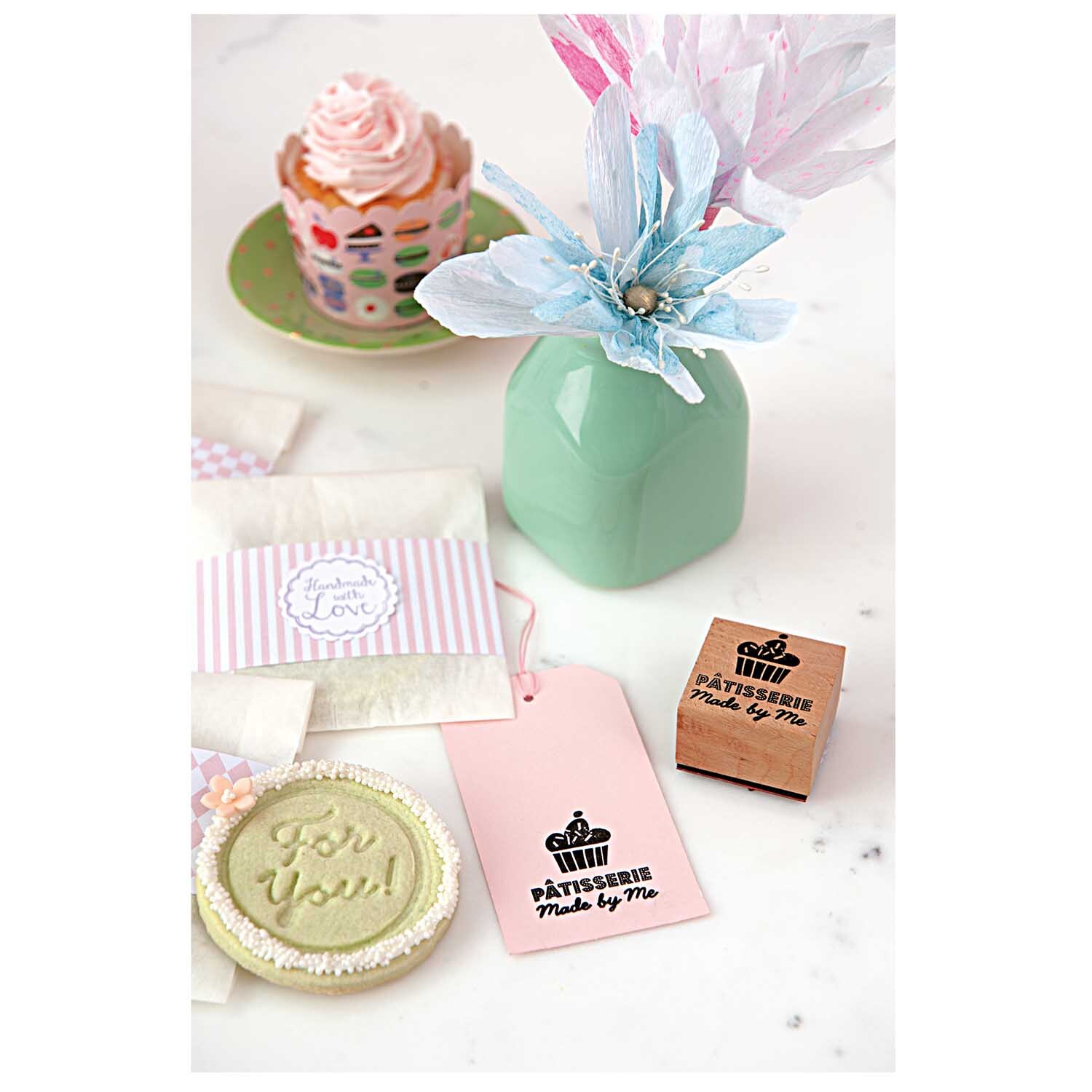 Stempel rund handmade with love 3,5cm von Rico Design