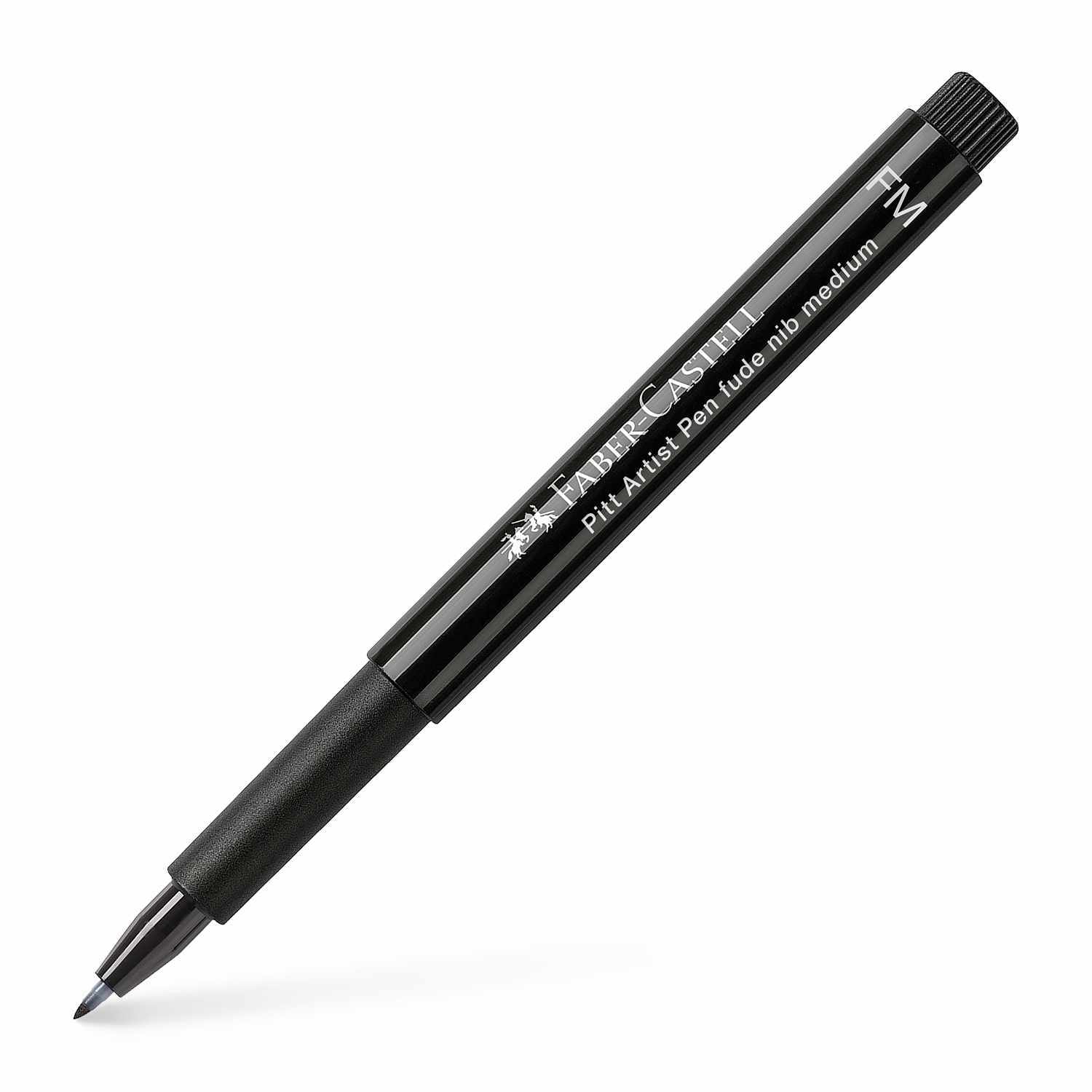 PITT artist pen schwarz fude Medium von Faber Castell, ideal für präzises Zeichnen und Skizzieren.