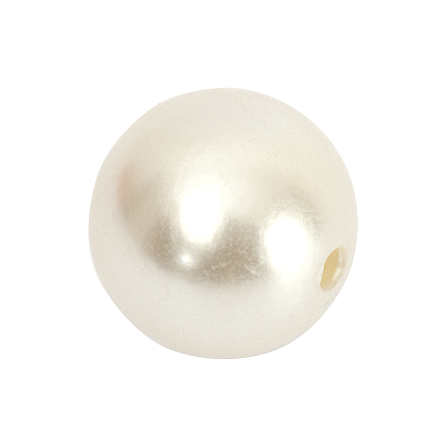 Renaissanceperle natur 24mm 3 Stück von Rico Design, zeigt eine glänzende, cremefarbene Perle mit glatter Oberfläche.
