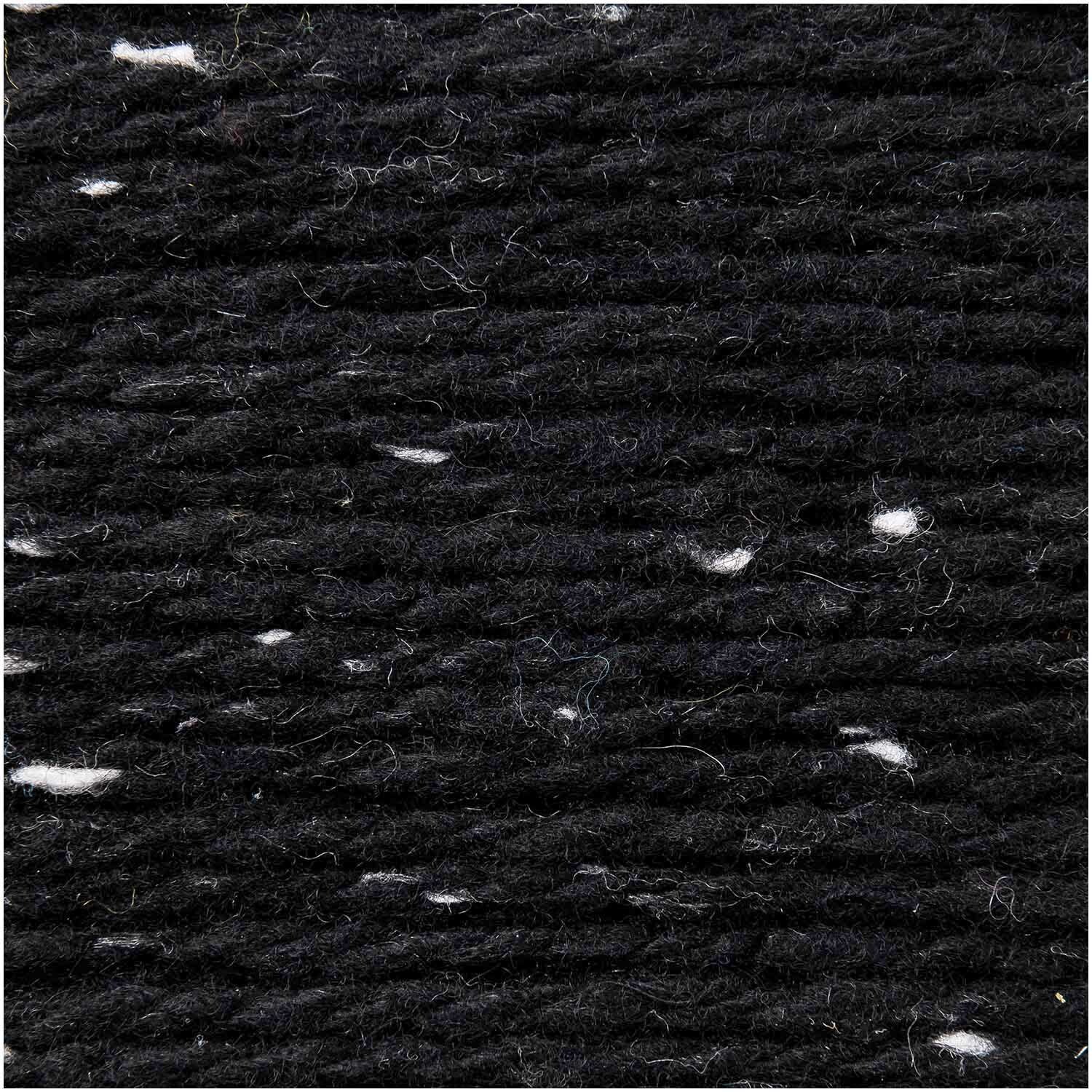 Fashion Modern Tweed aran: Schwarzes Garn von Rico Design, 50g Knäuel mit 95m Länge, ideal für Strickprojekte.