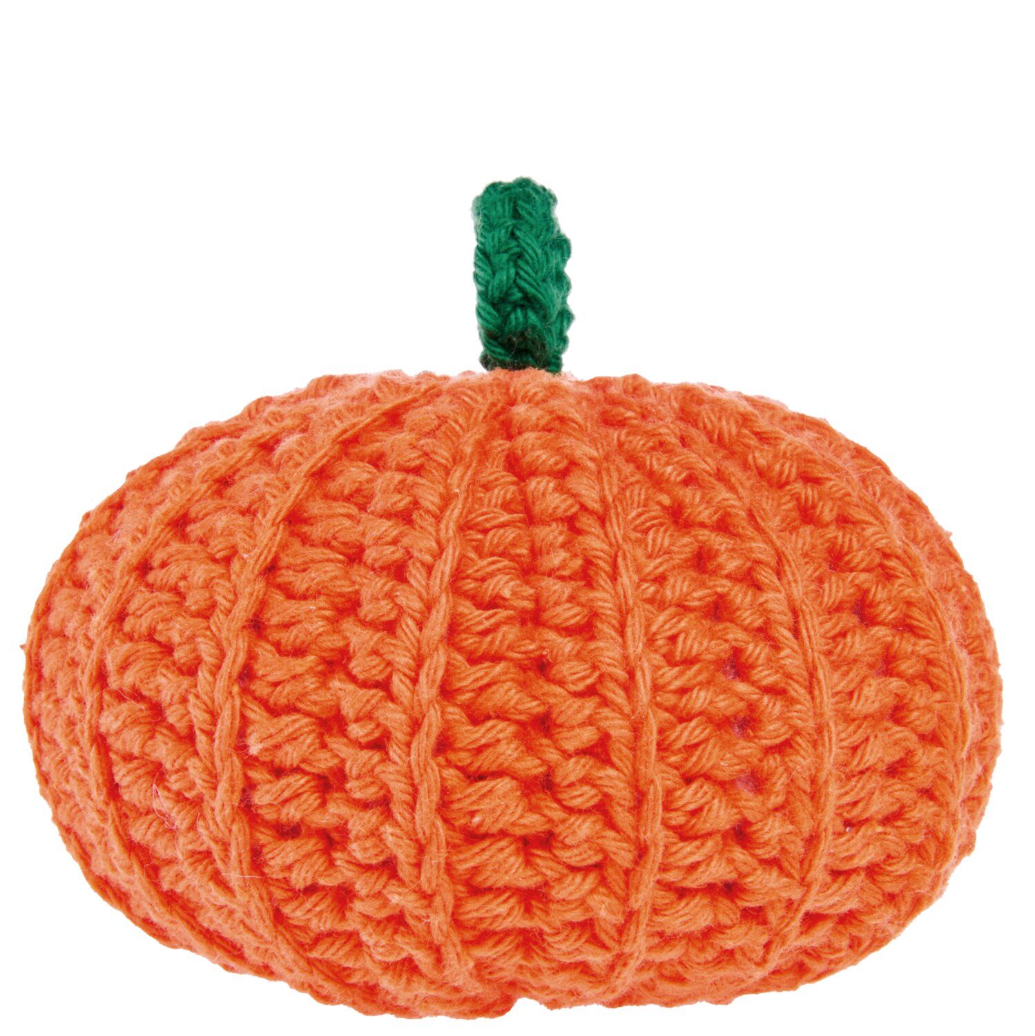 Ricorumi In the Meadow Creative Ricorumi dk, gehäkelter Kürbis mit grünem Stiel von Rico Design, detailreiche Struktur, 25g Garnmodell für Herbstdeko