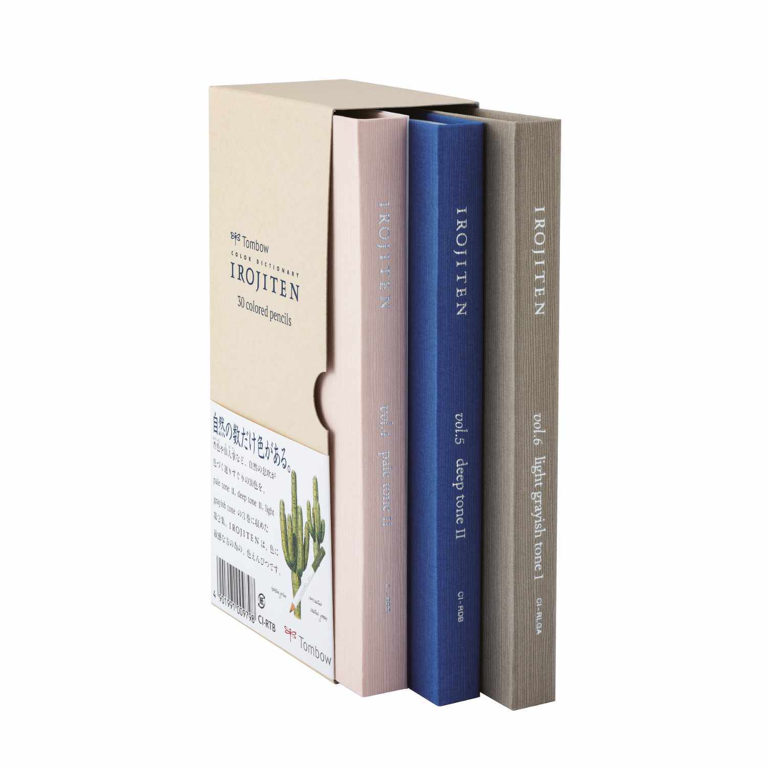 IROJITEN Farbstifte Woodlands 30 Stück von Tombow in eleganter Verpackung mit drei farbigen Boxen in Rosa, Blau und Grau. Ideal für Künstler.