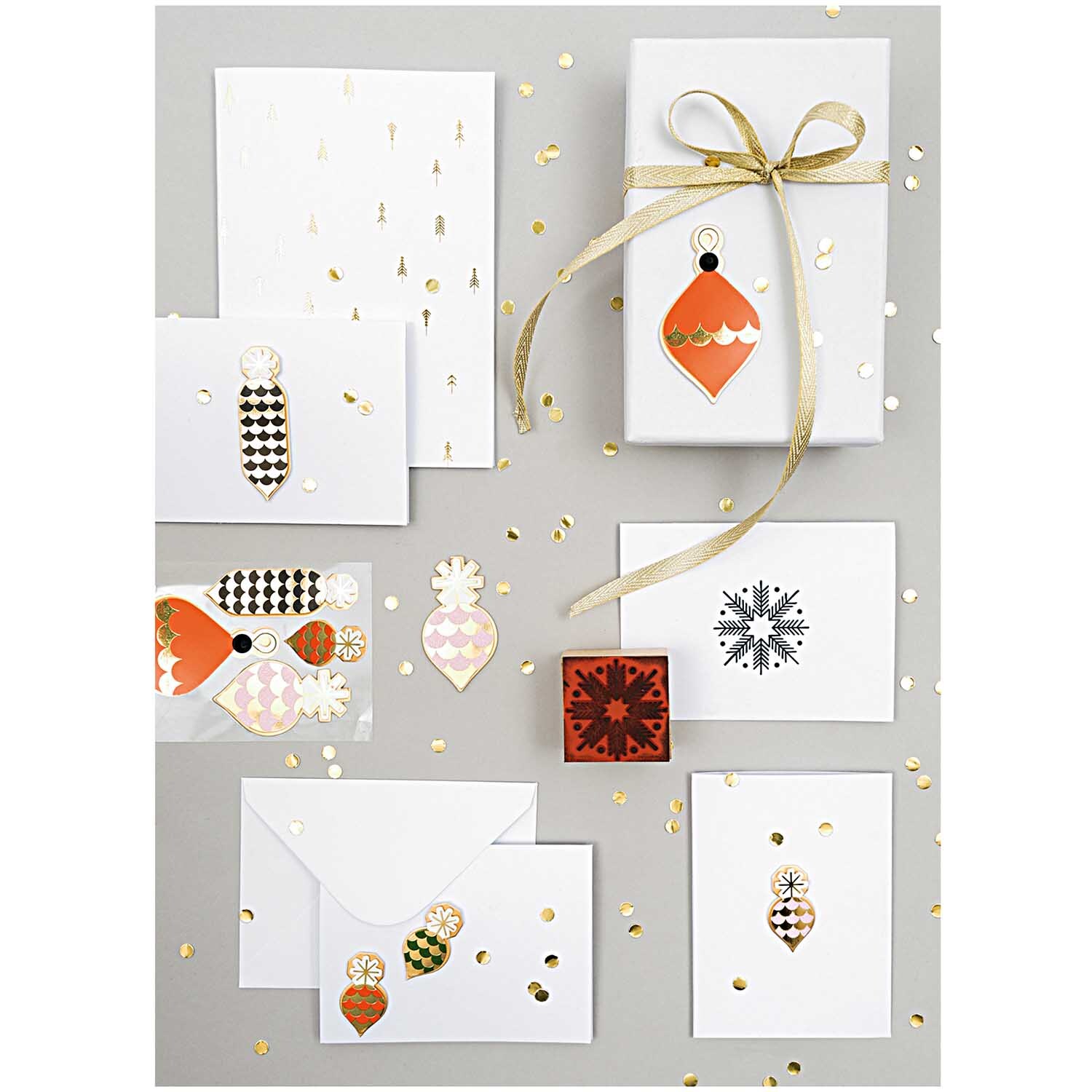 Paper Poetry 3D Sticker Baumschmuck Hot Foil von Rico Design