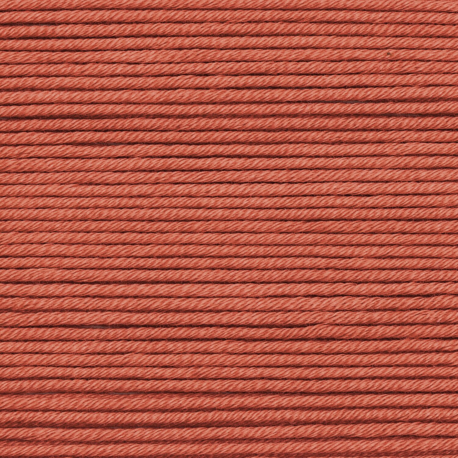 Wickelkarte des Garns Essentials Cotton dk in der Farbe 76 Terracotta.