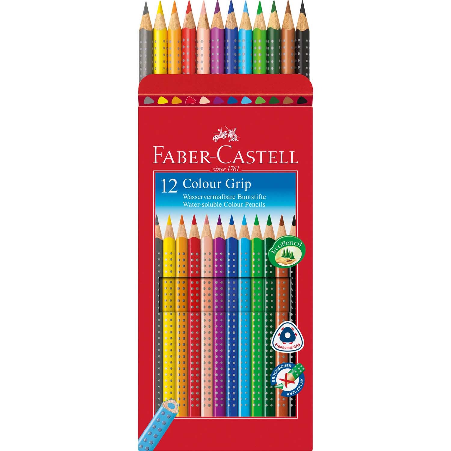 Colour GRIP Farbstift Kartonetui 12-teilig von Faber-Castell 