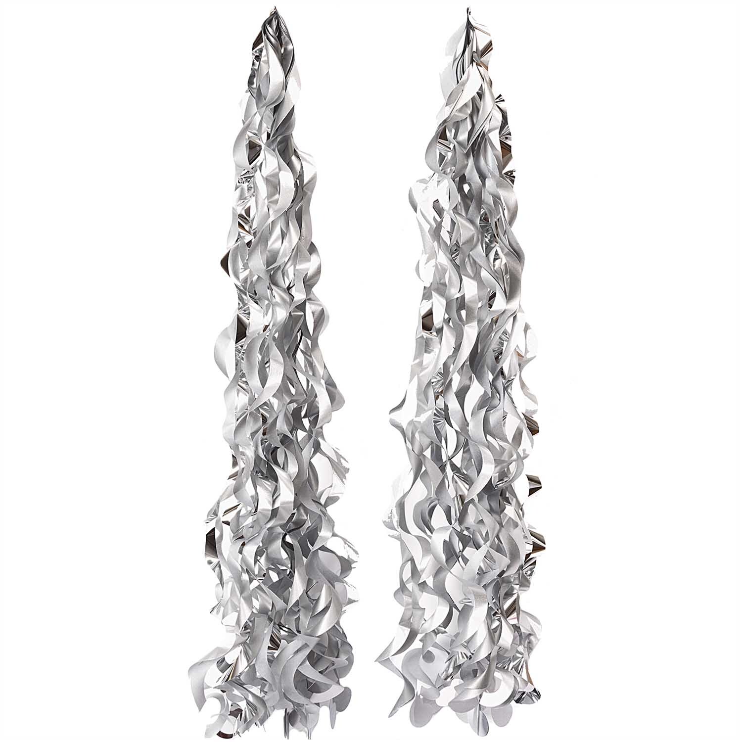 Seidenpapierspiralen 2 Stück 36 Lagen in elegantem Silber Mix von Rico Design, dekorativ und vielseitig einsetzbar.
