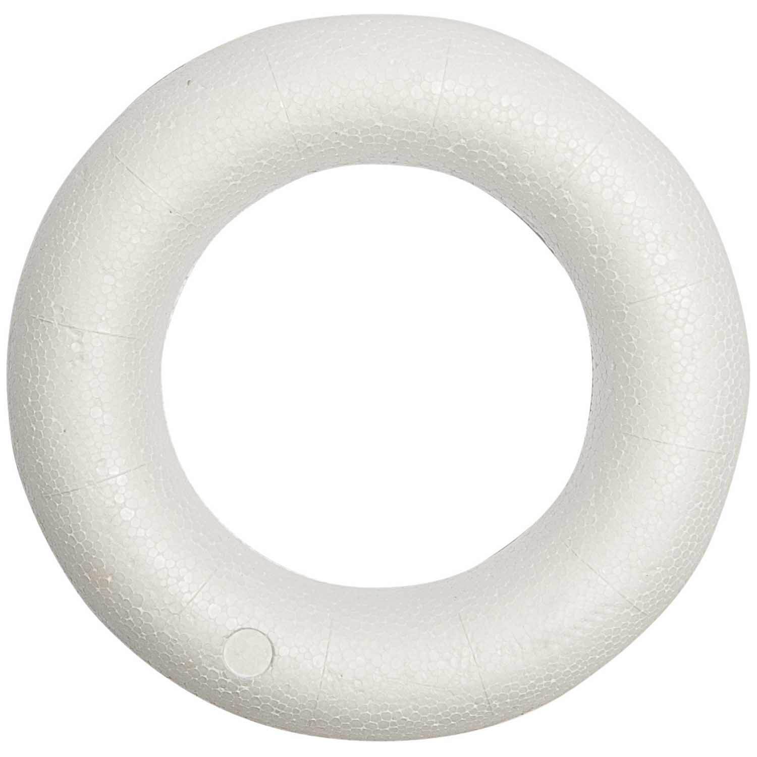 Polystyrol Halbring 30cm von Rico Design in Weiß, ideal für kreative Bastelprojekte und Dekorationen.