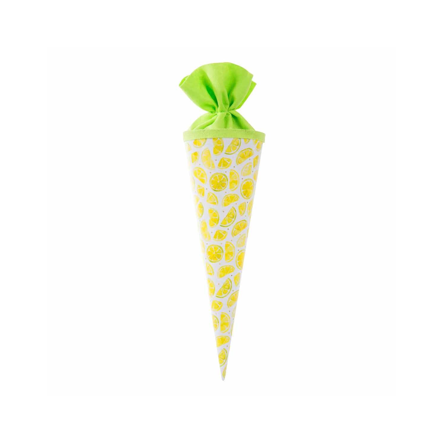 Schultüte Zitronen mit frischem Zitronenmuster, 35cm, von goldbuch. Perfekt für den Schulanfang.