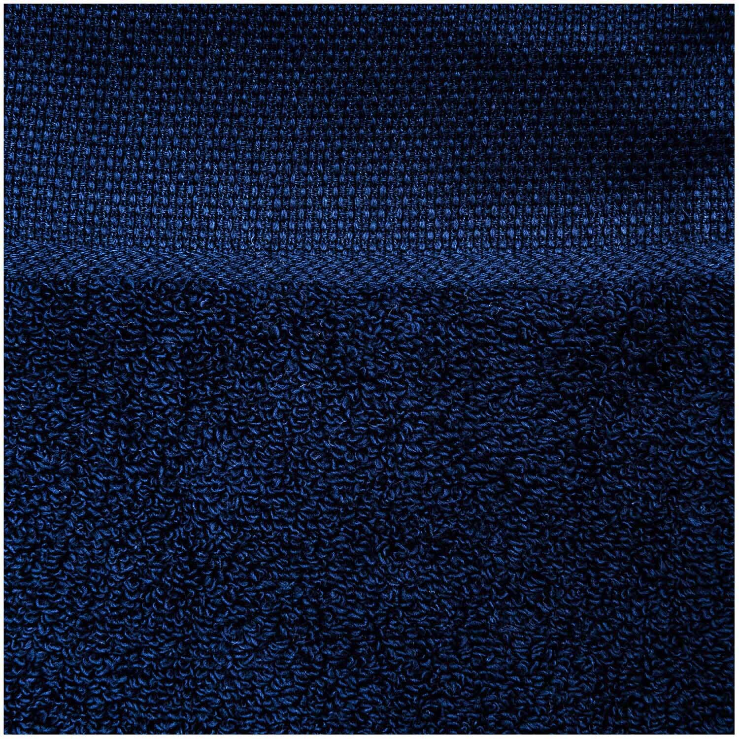 Waschlappen 30x30cm in Dunkelblau von Rico Design, zeigt eine weiche, strukturierte Oberfläche. Ideal für Badezimmer und Wellness.