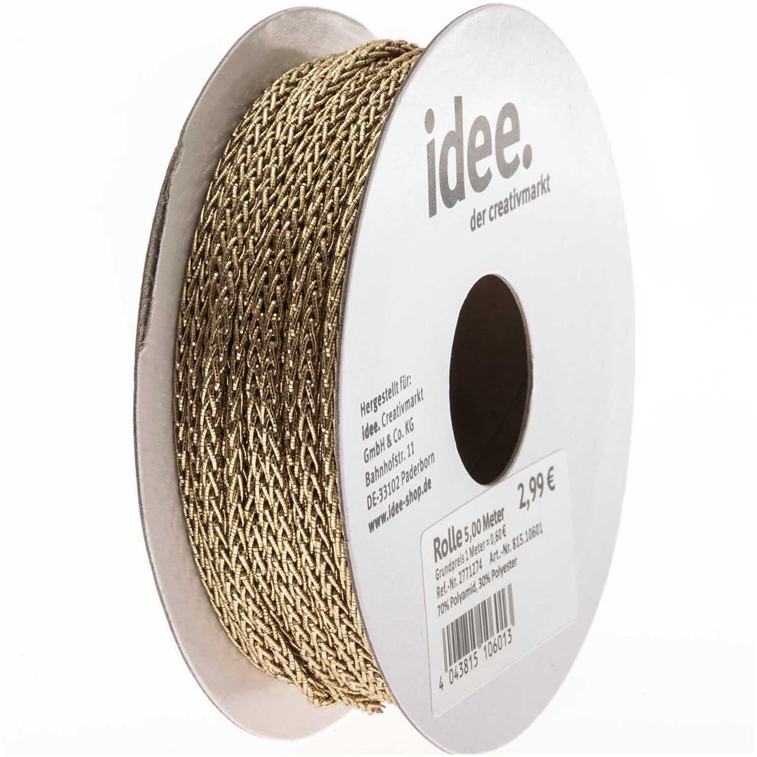 Strickschnur 3mm 5m Farbe Gold von idee. Creativmarkt 