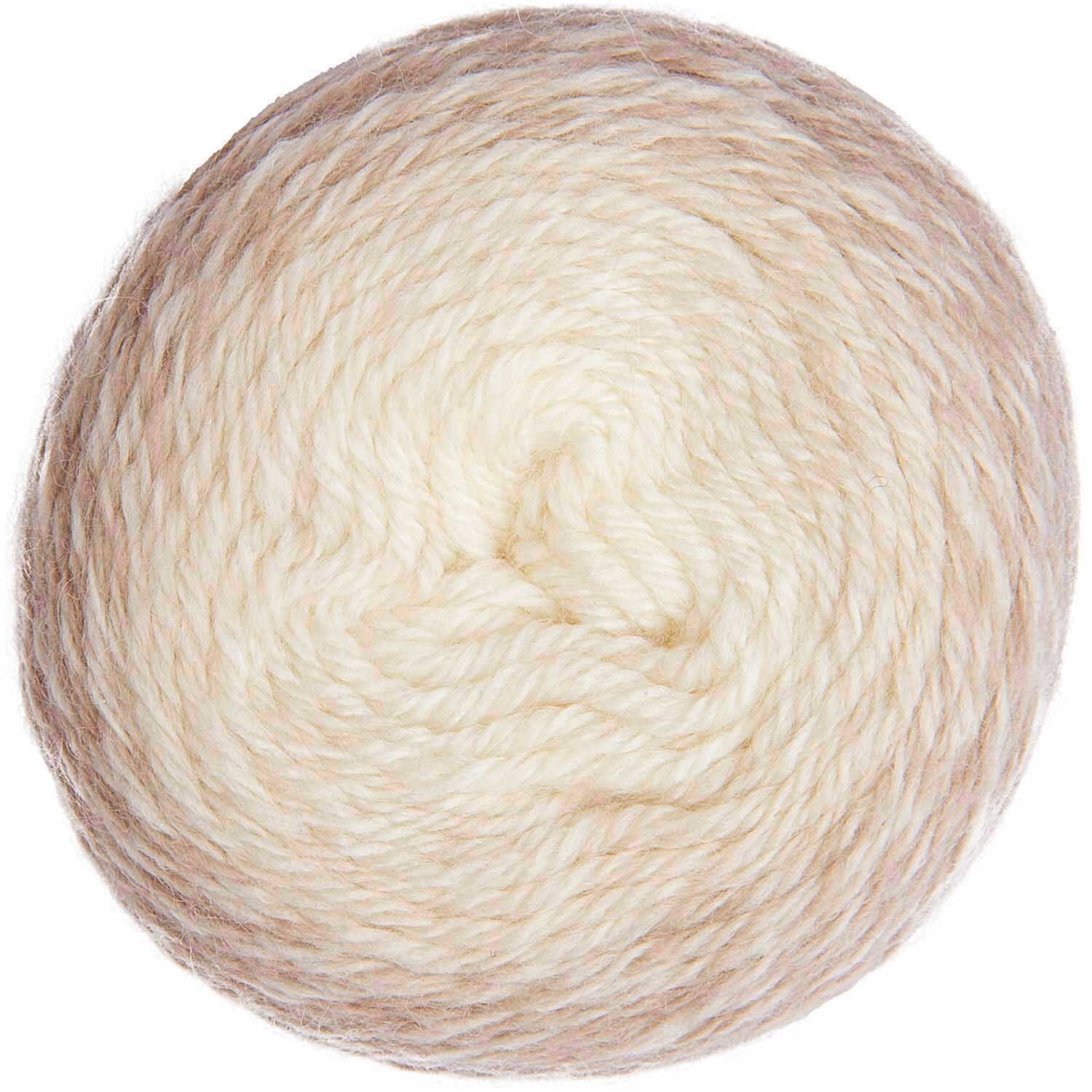 Mega Color: Weiches Garn von Rico Design in Creme Mix, ideal für Strickprojekte, 100g 250m.
