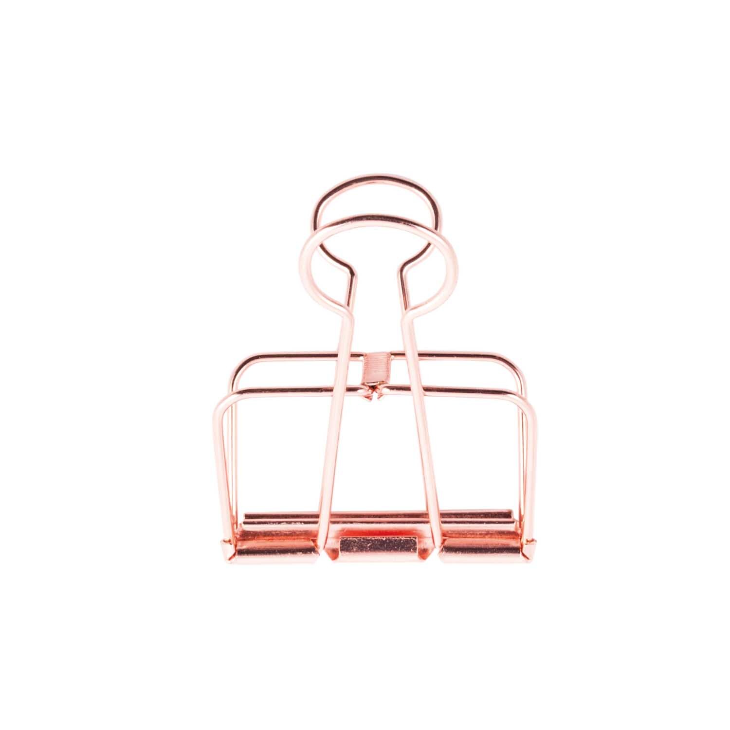 Paper Poetry Wire Clips in elegantem Kupfer, 19mm, 6er-Set von Rico Design. Ideal für Büro und Zuhause.