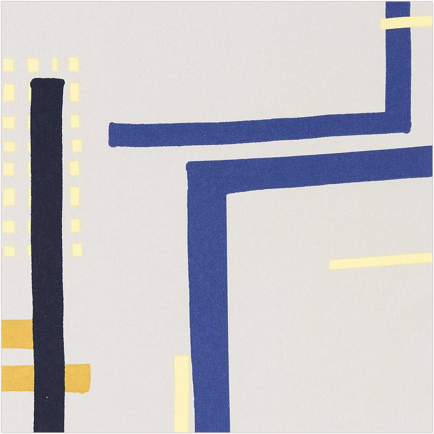 Druckstoff Okina Hana mit kleinem grafischem Muster in Grau und Neon von Rico Design.