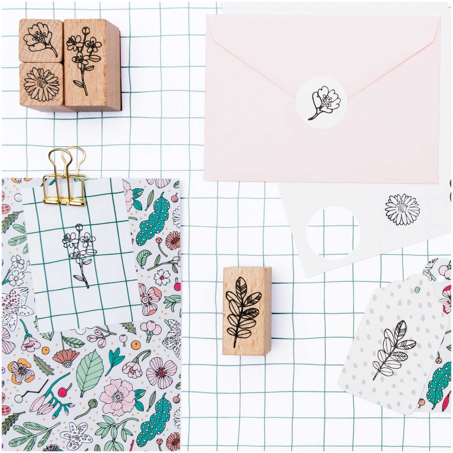 Paper Poetry Stempelset Hygge Flowers 8-teilig von Rico Design