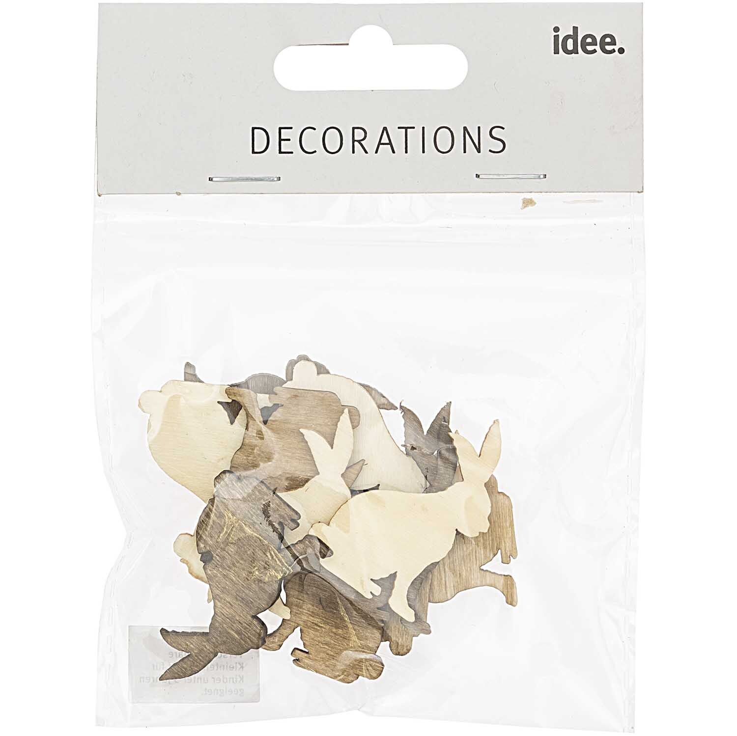 Streu Hase natur 4cm 12 Stück von idee. Creativmarkt 