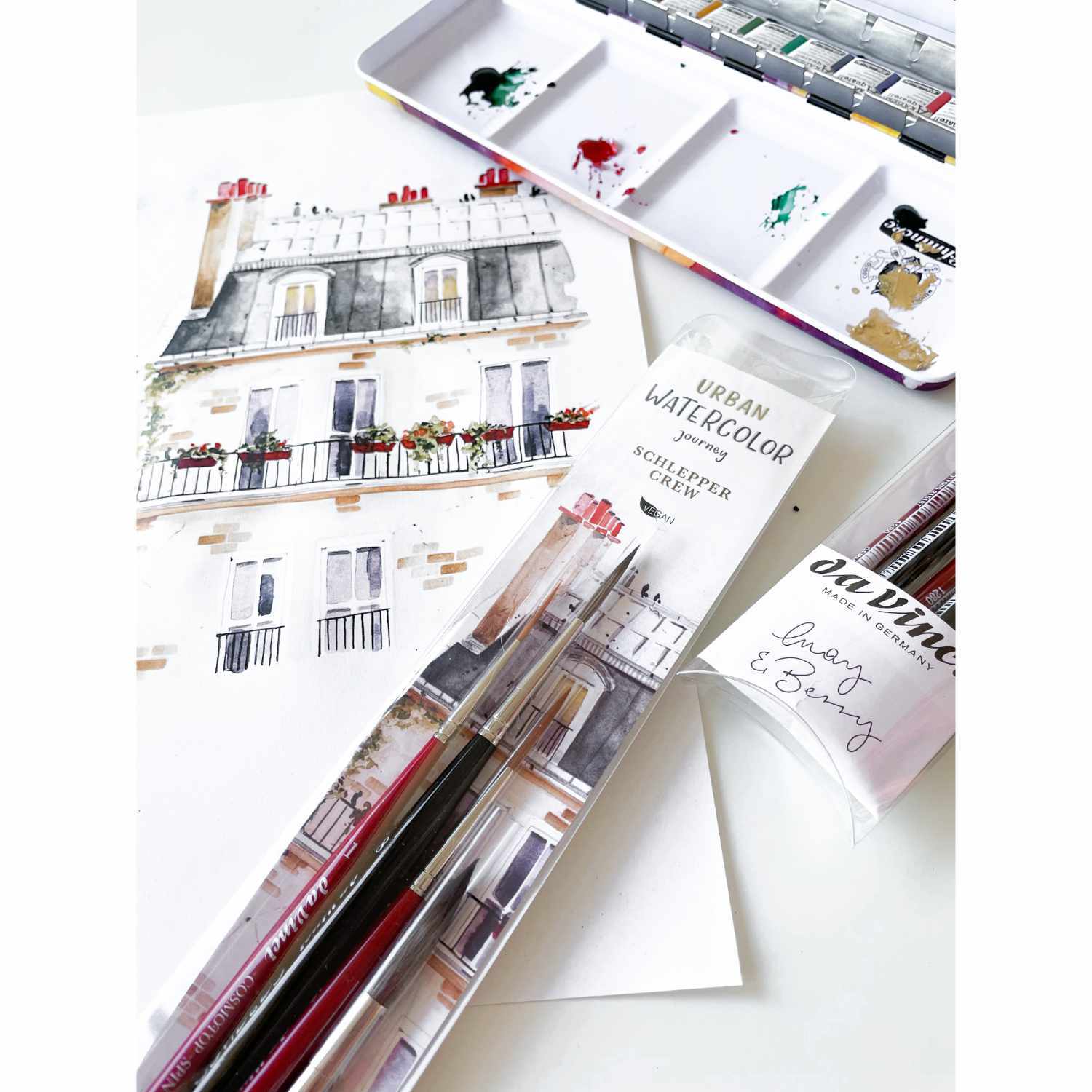 da Vinci Pinsel-Set Urban Watercolor Schlepper Crew von da Vinci Künstlerpinselfabrik DEFET 