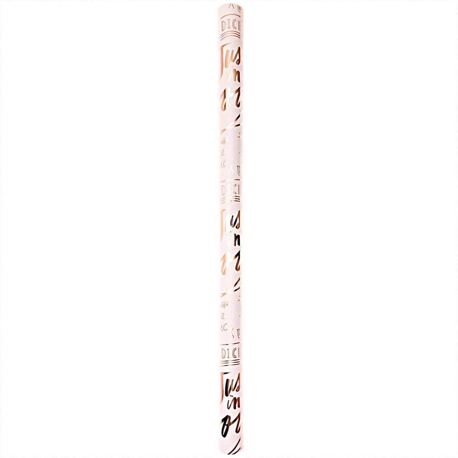 Paper Poetry Geschenkpapier It must be love rosa 70cm 2m Hot Foil von Rico Design
