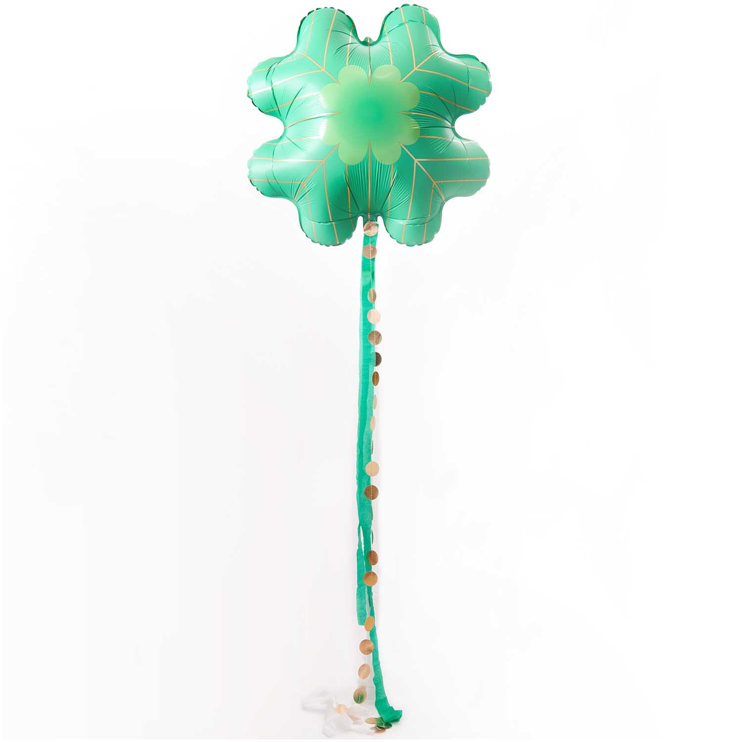 Folienballon Kleeblatt 70cm in Grün von Rico Design, ideal für festliche Dekorationen.