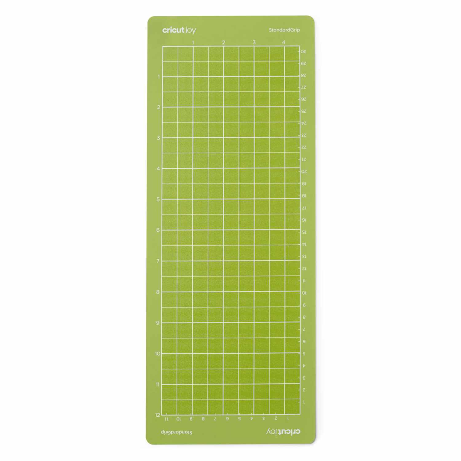 Joy Standardgrip Schneidematte 11,4x30,5cm in Grün mit Rastermuster, ideal für präzises Schneiden.