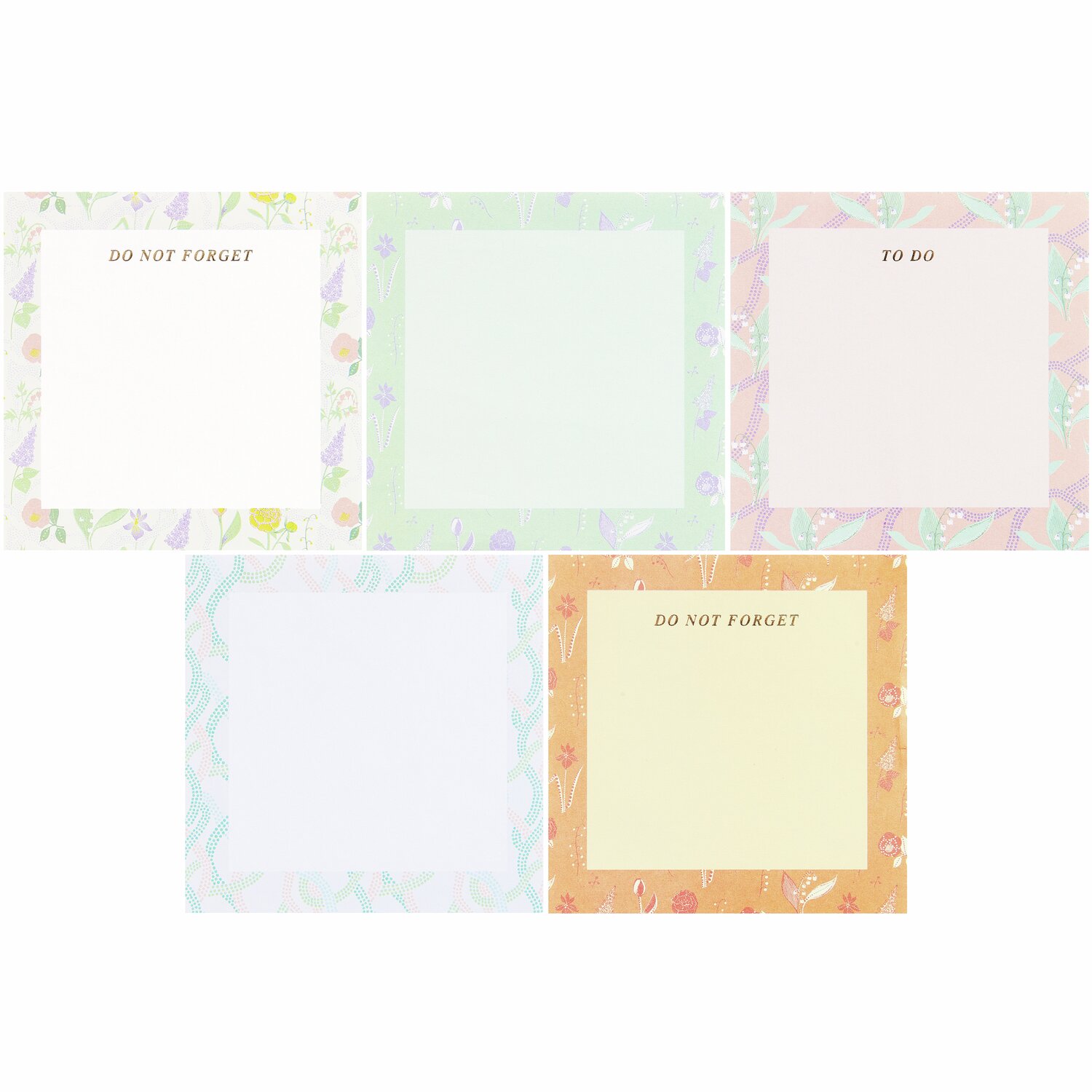 Paper Poetry Notizzettel-Box Flower Frames mit 200 Blatt in Pastellfarben, ideal für Notizen.