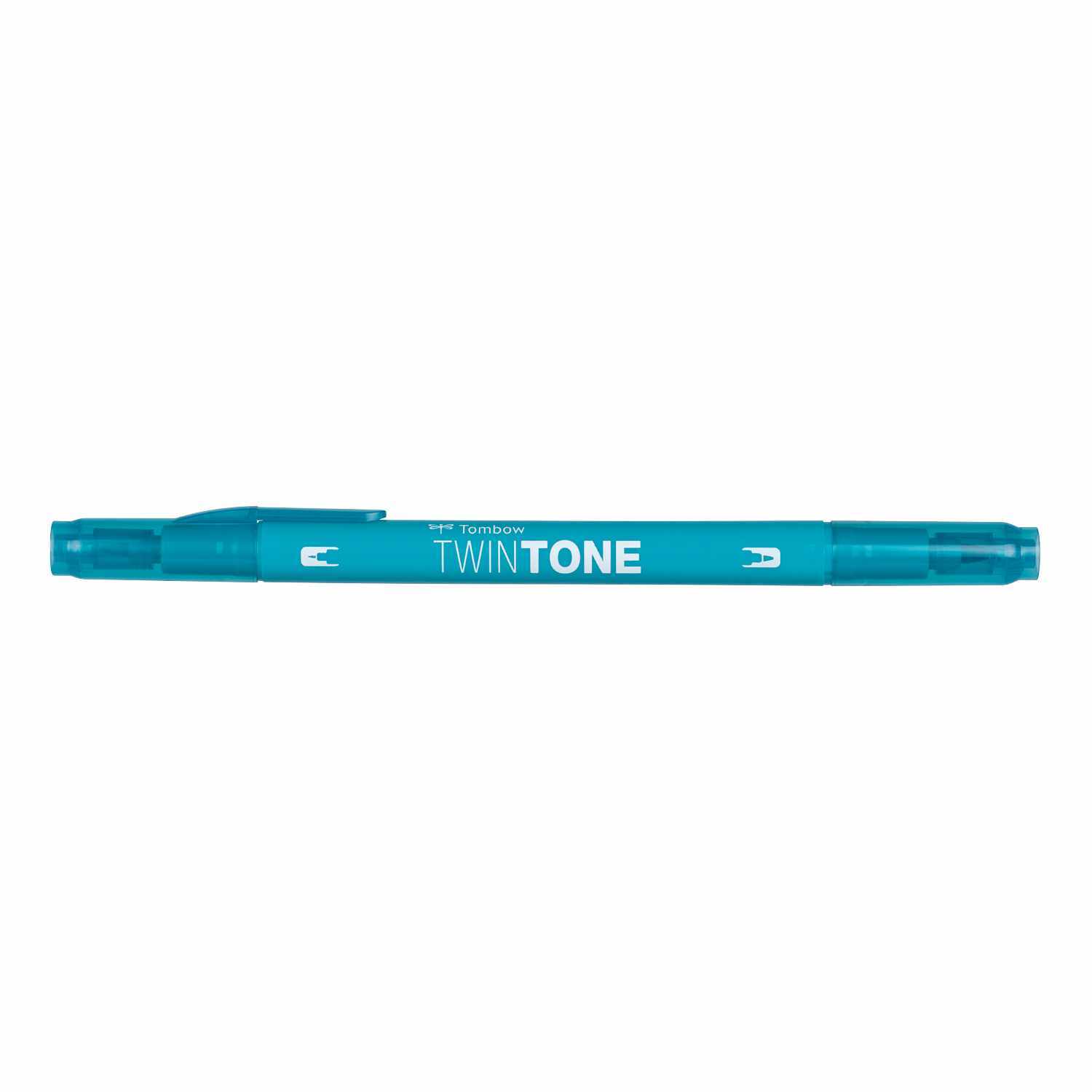 TwinTone Fasermaler in Türkis von Tombow, ideal für präzises Zeichnen und farbenfrohe Designs.