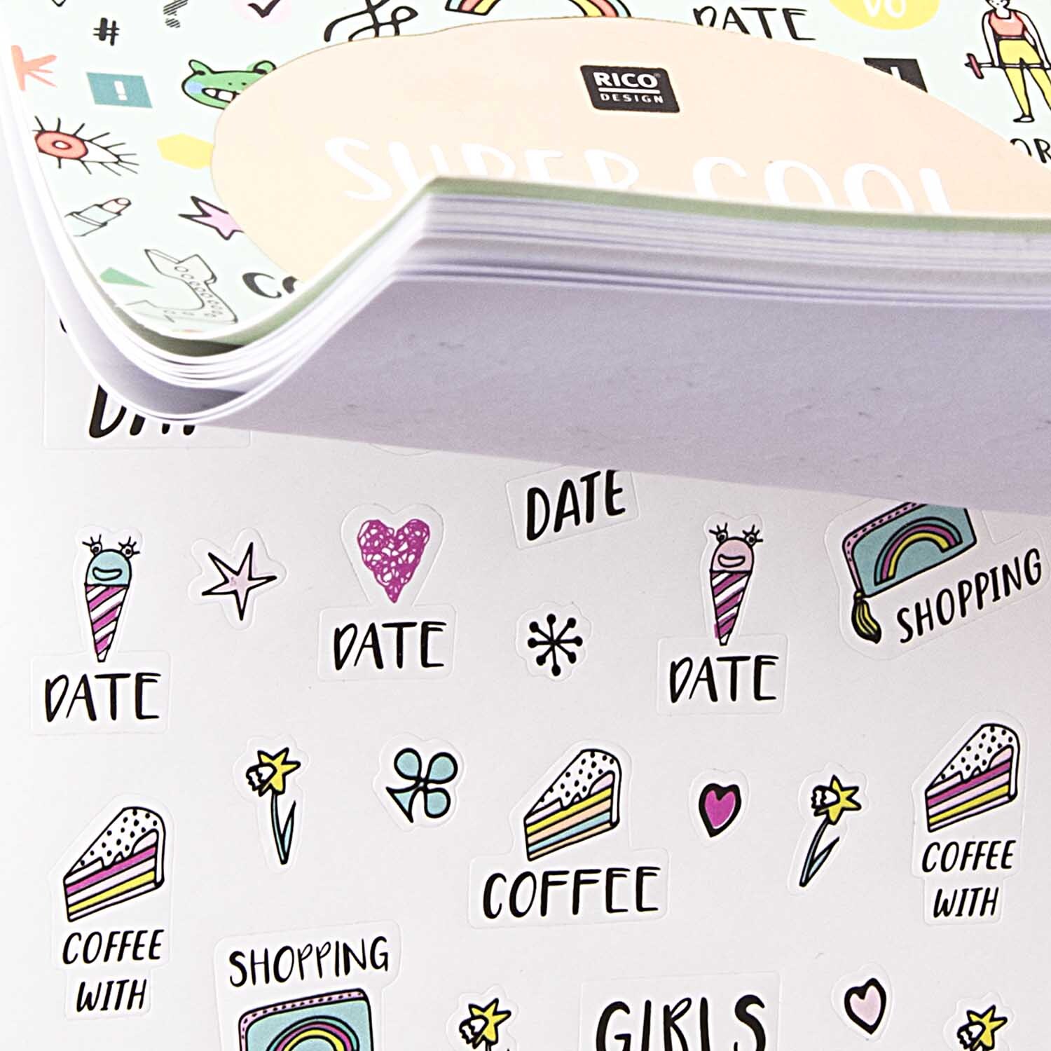 Paper Poetry Stickerbuch Wonderland mint 20 Blatt von Rico Design