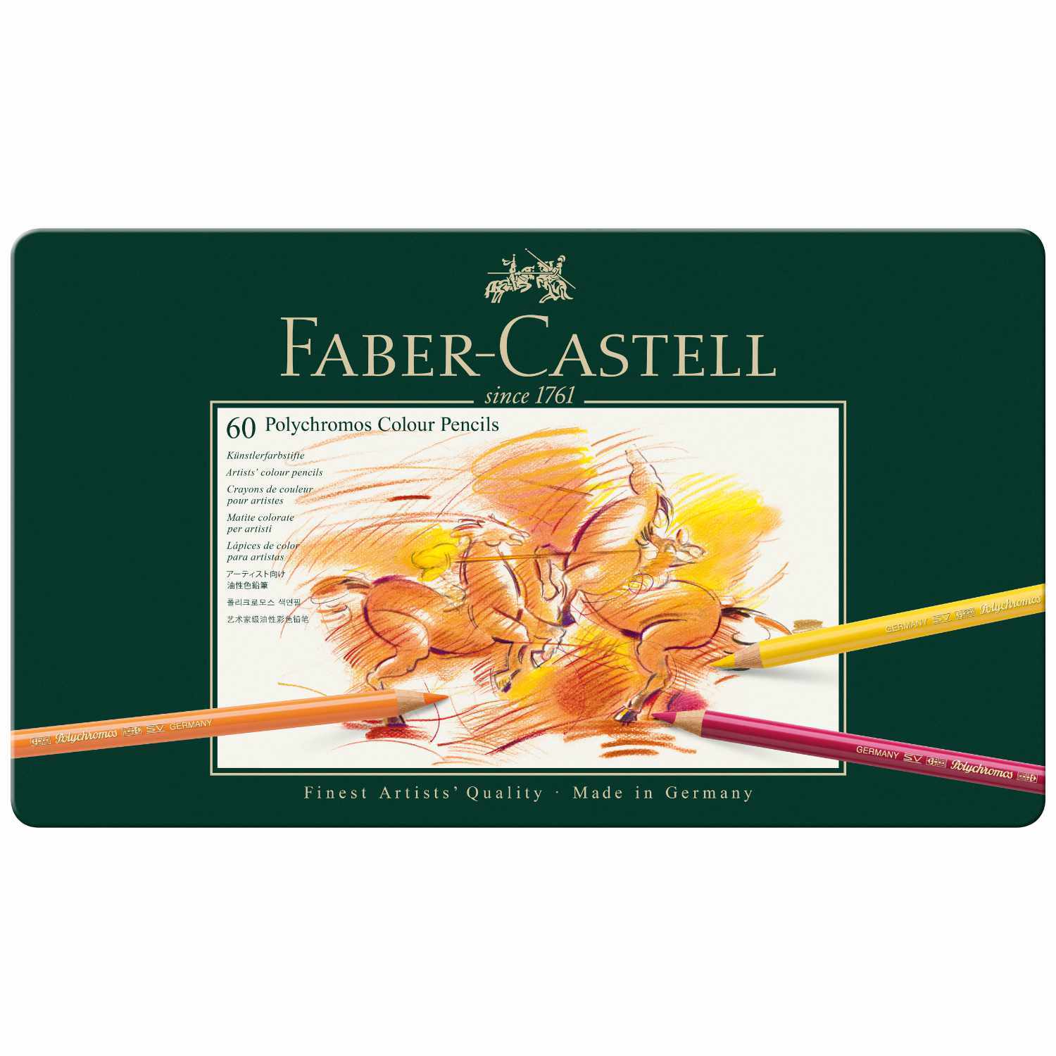 Polychromos Farbstifte Metalletui 60-teilig von Faber-Castell 