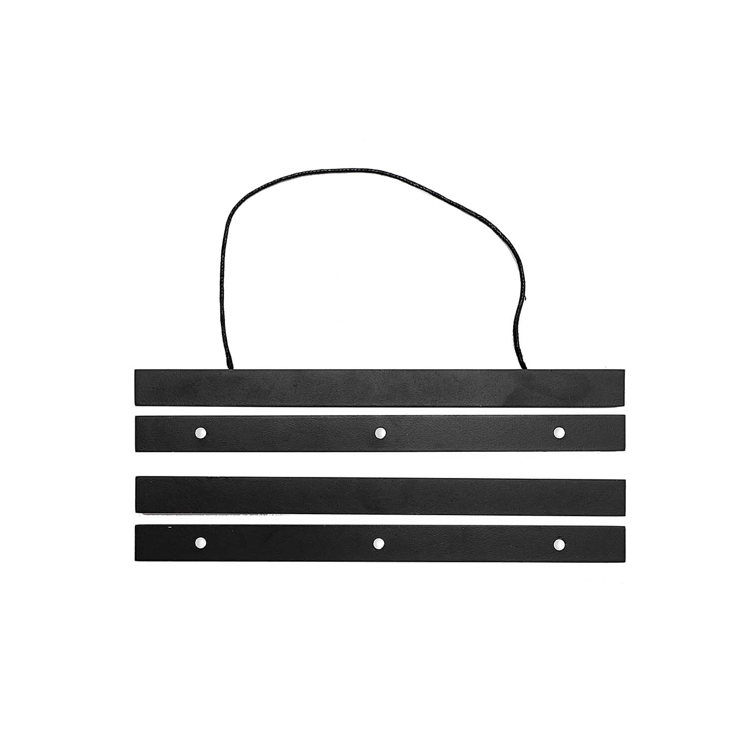 Posterleiste magnetisch schwarz von Rico Design, bestehend aus drei schwarzen Streifen mit Magneten. Ideal zur stilvollen Präsentation von Postern.