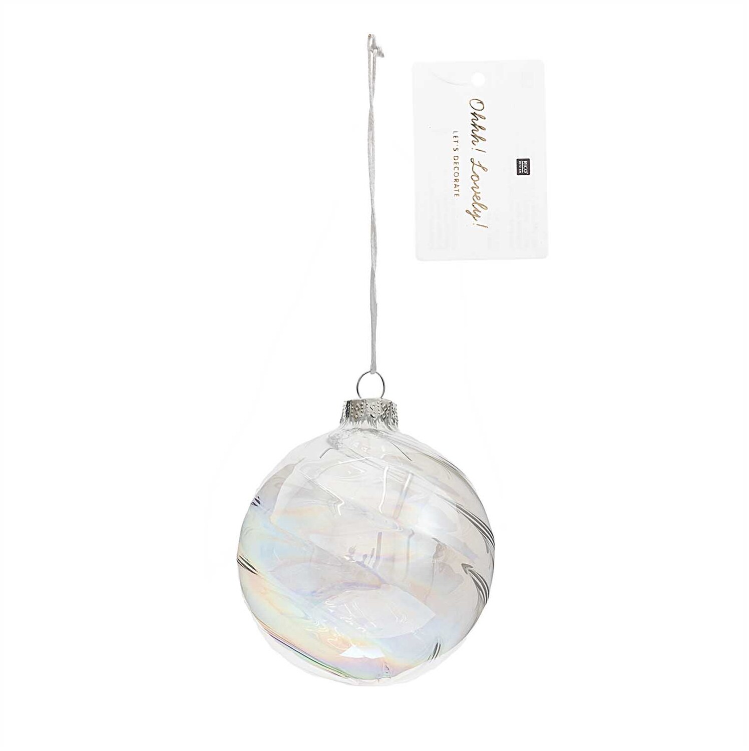 Baumschmuck Glaskugel klar-irisierend von Rico Design