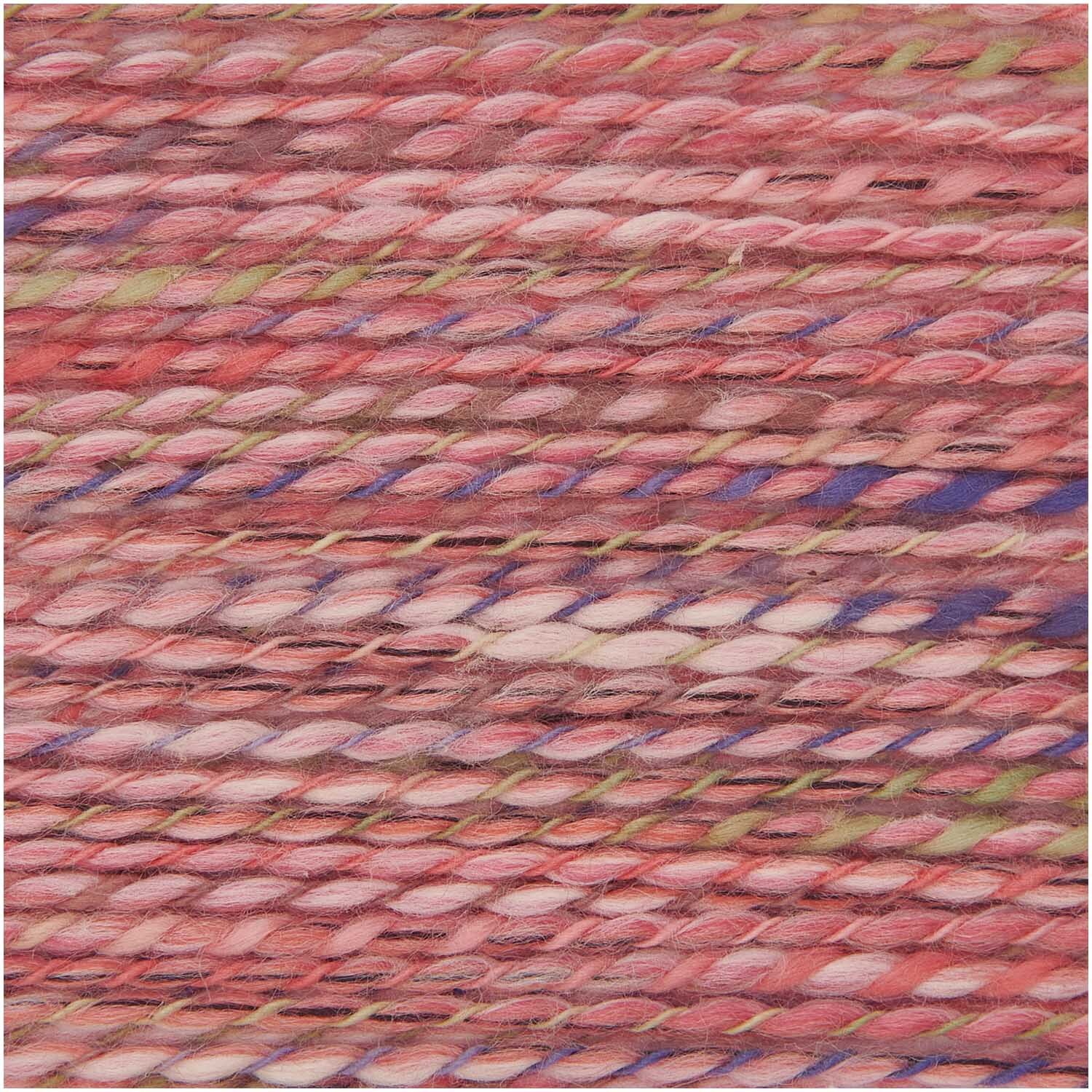 Creative Lazy Hazy Summer Cotton dk: Mehrfarbiges Garn in Beere von Rico Design, 50g Knäuel. Ideal für Sommerprojekte.