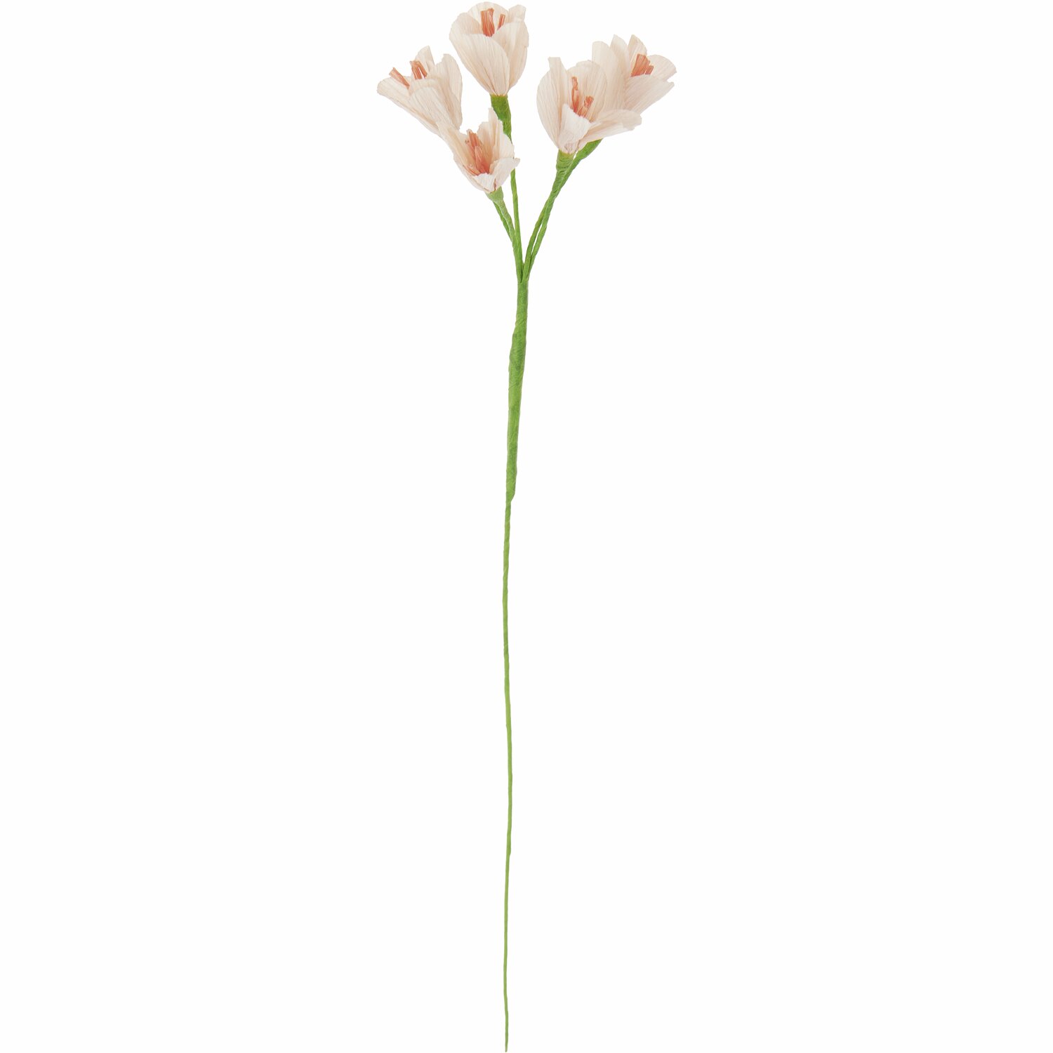 Papierblume Freesie Powder von Rico Design in zartem Powder-Ton, dekorativ und detailreich gestaltet, 40x7,5x7,5cm.