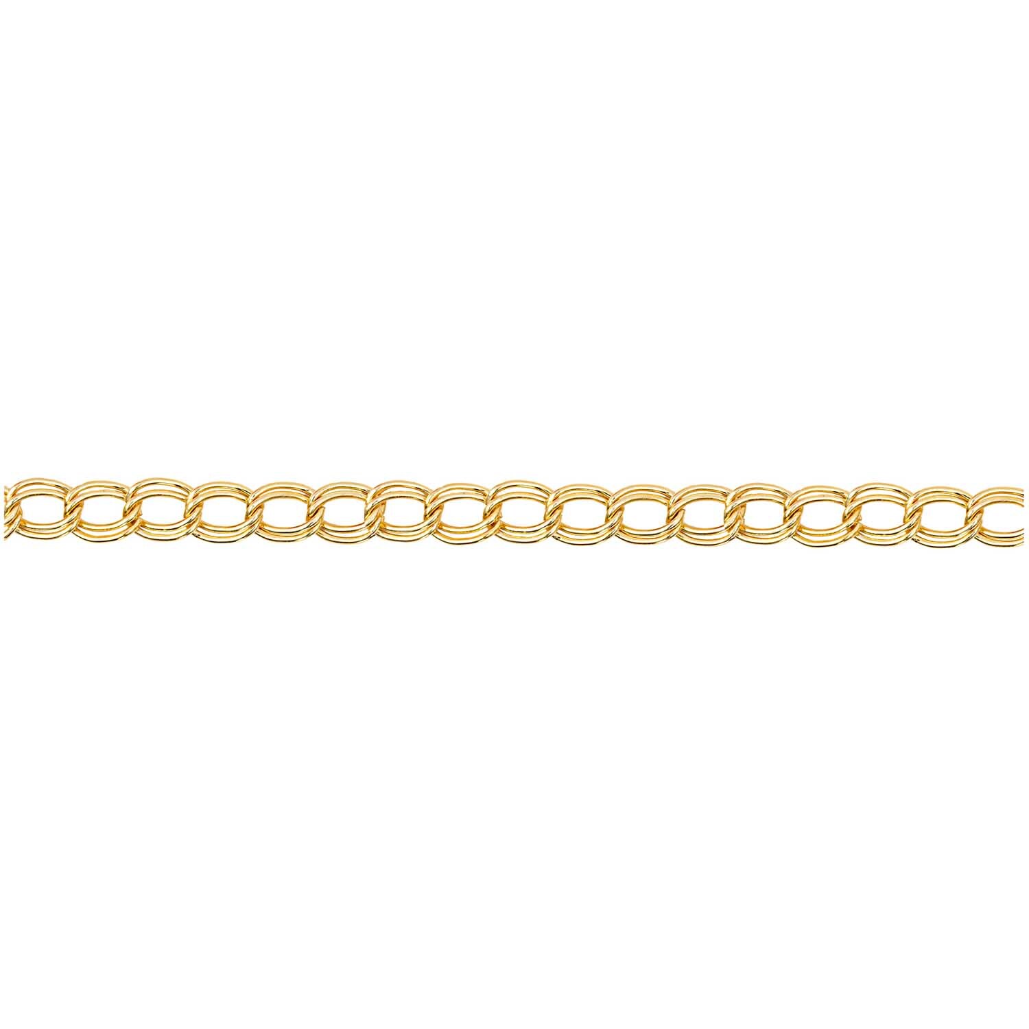 Gliederkette gold 23-24mm 1m von Rico Design: Elegante, goldene Kette mit ovalen Gliedern. Ideal für Schmuckdesign und Dekoration.