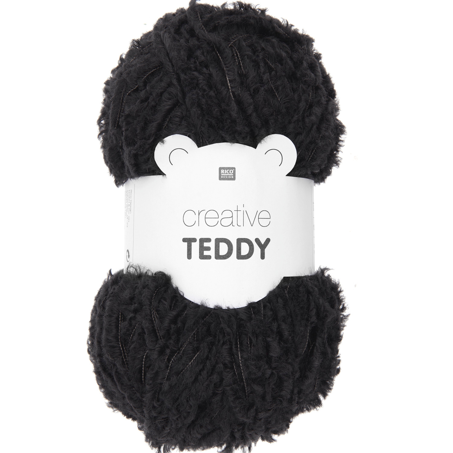 Creative Teddy Strickset Weste Modell 01 aus Rico Kids 13, weiches Garn in Schwarz, 100g 125m, ideal für modische Strickprojekte.