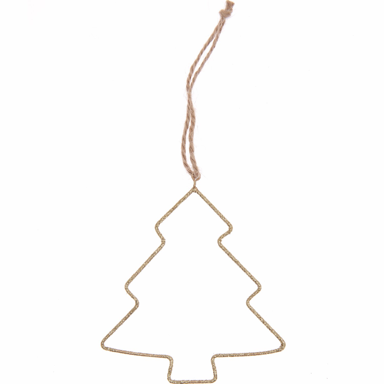 Metallhänger Tannenbaum 10x10cm in Glitter-Gold von Rico Design, ideal für festliche Dekorationen.