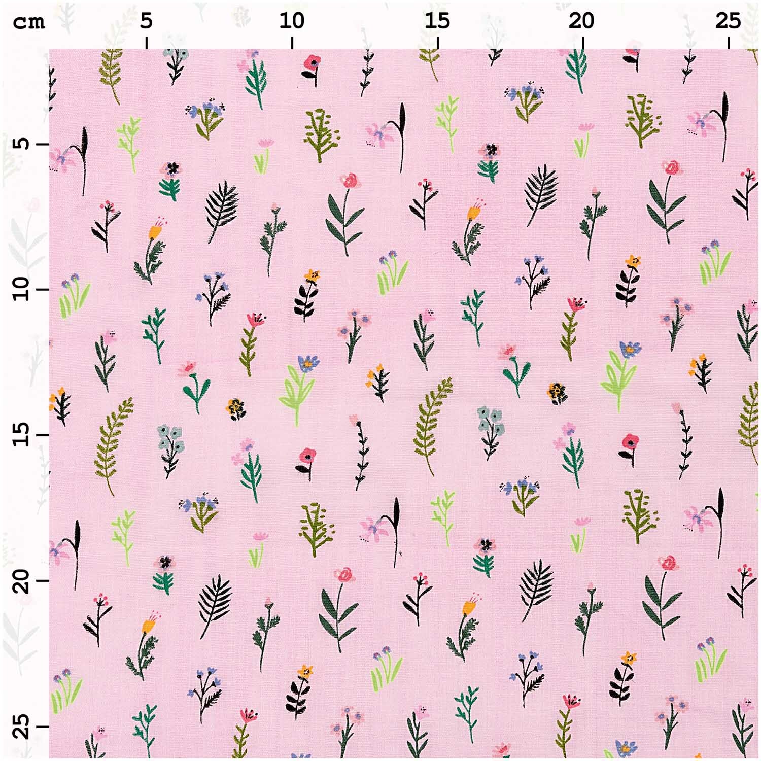 Musselin-Druckstoff Bunny Hop Streublumen pink-neon 140cm von Rico Design