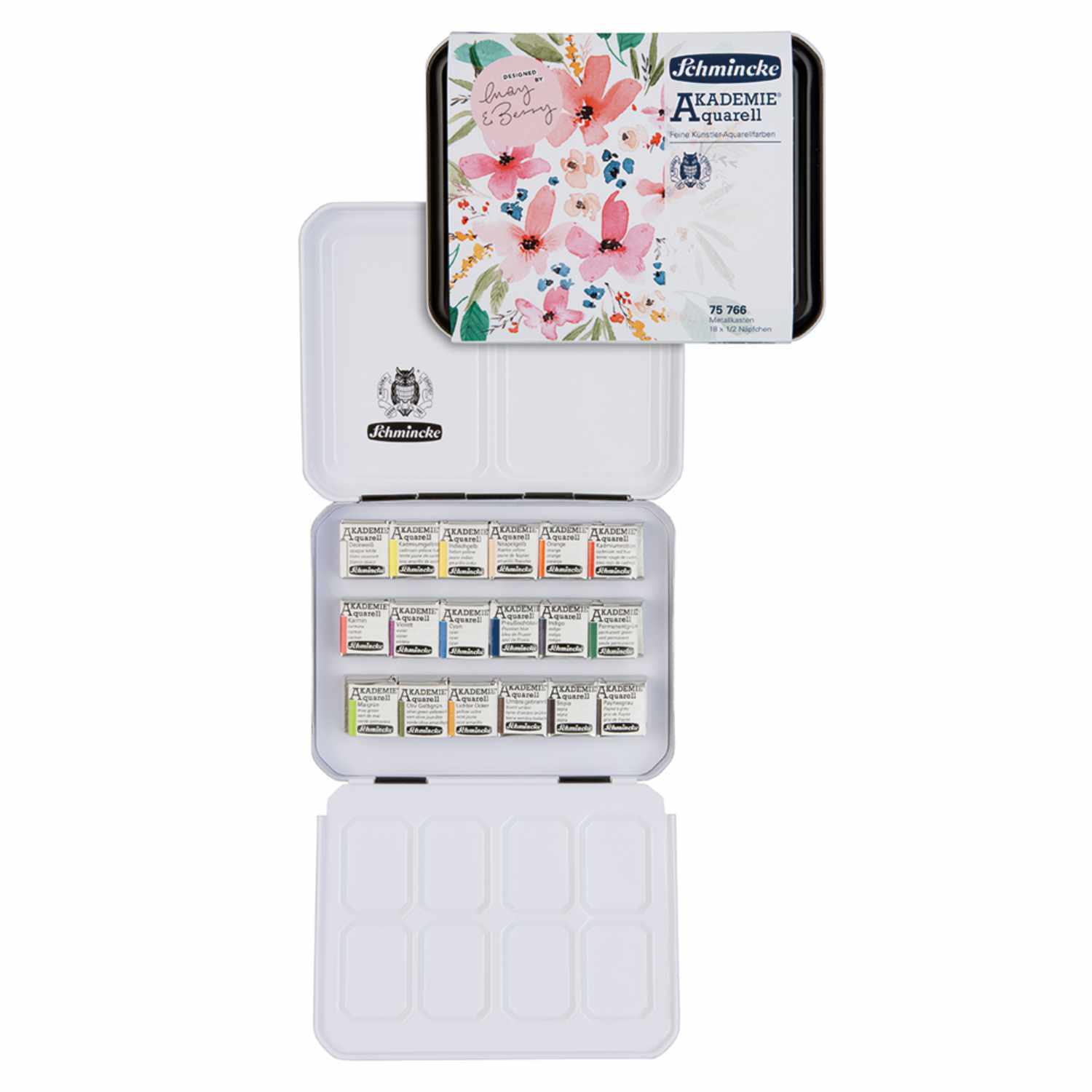 Schmincke Akademie Aquarellkasten 18x Halbe Näpfe von H. Schmincke & Co. 