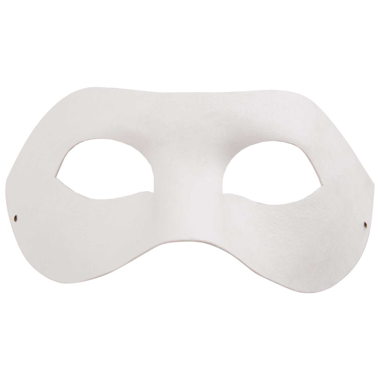 Maske Augen 18,5x8cm von Rico Design in Weiß, ideal für kreative Bastelprojekte und Verkleidungen.