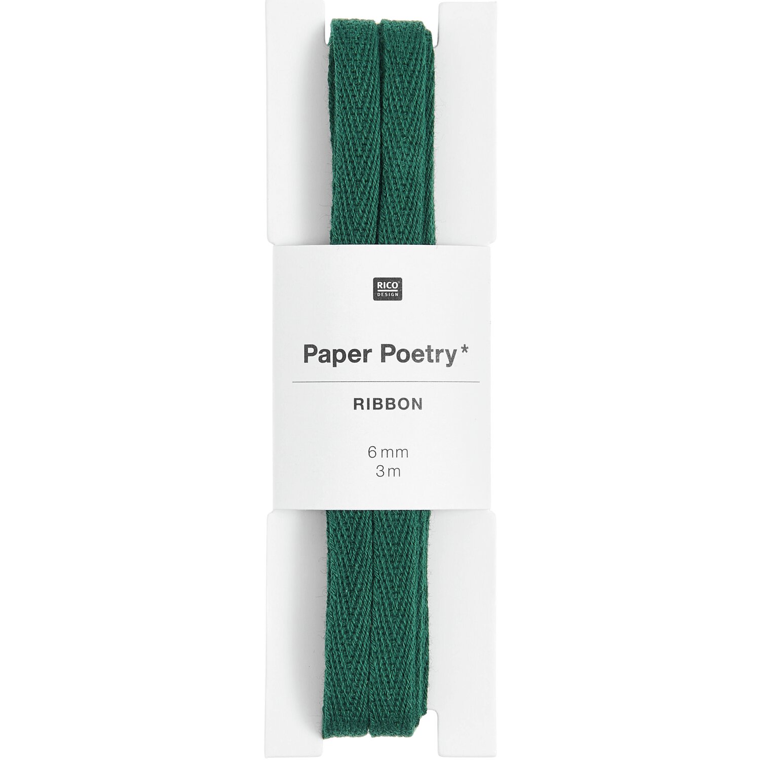 Paper Poetry Baumwollband Grün von Rico Design