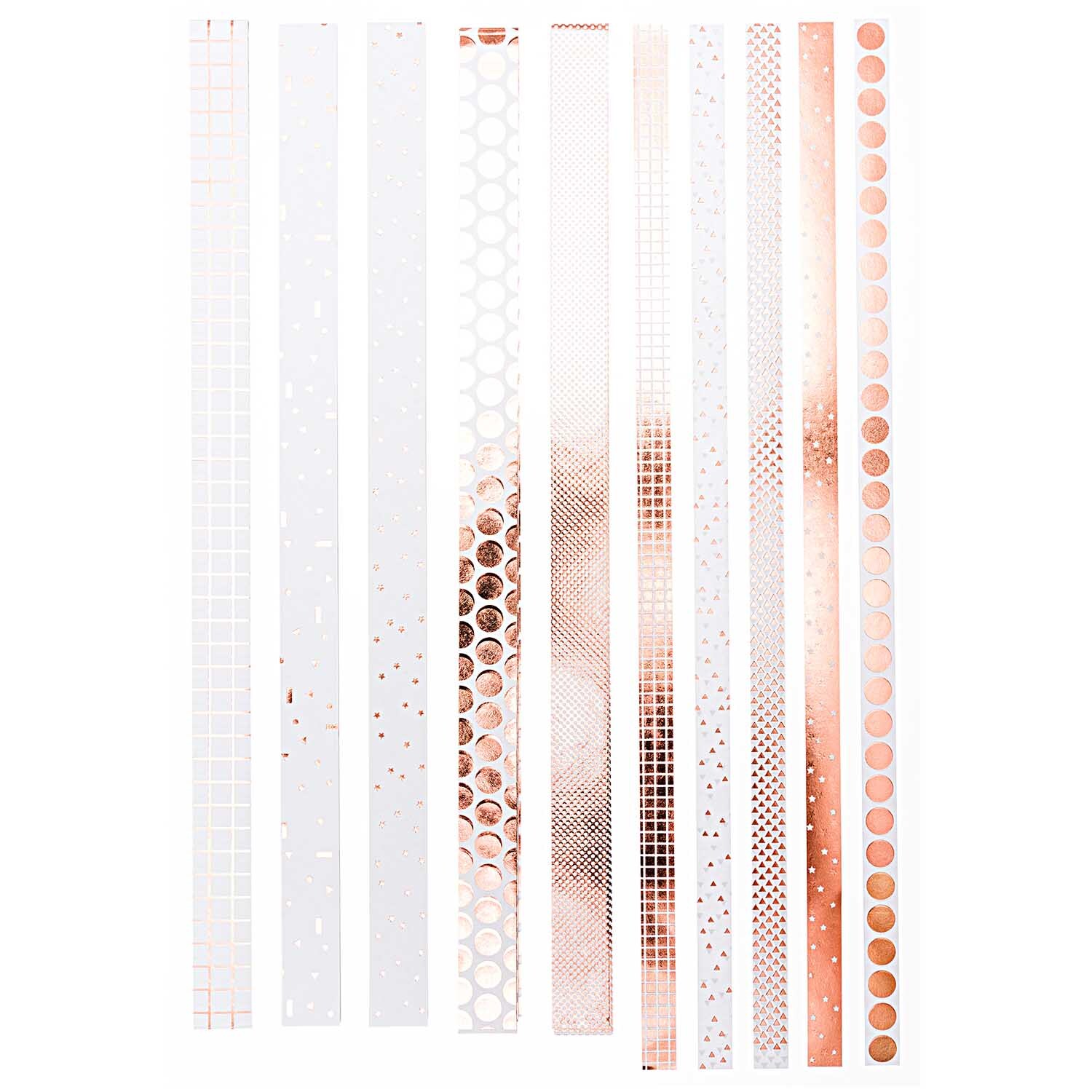 Paper Poetry Fröbelstreifen in eleganten Mustern und Farben, ideal für kreative Bastelprojekte.